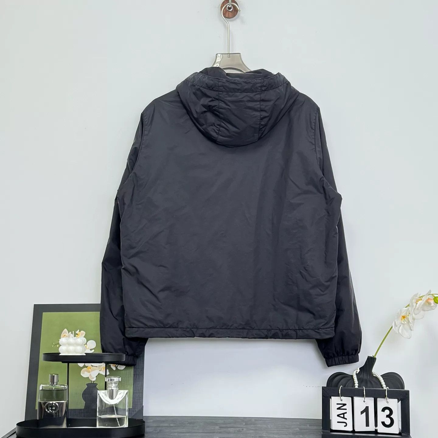 Prada Prada Black Nylon Triangle Logo Jacket Size M / US 6-8 / IT 42-44 - 2 Thumbnail