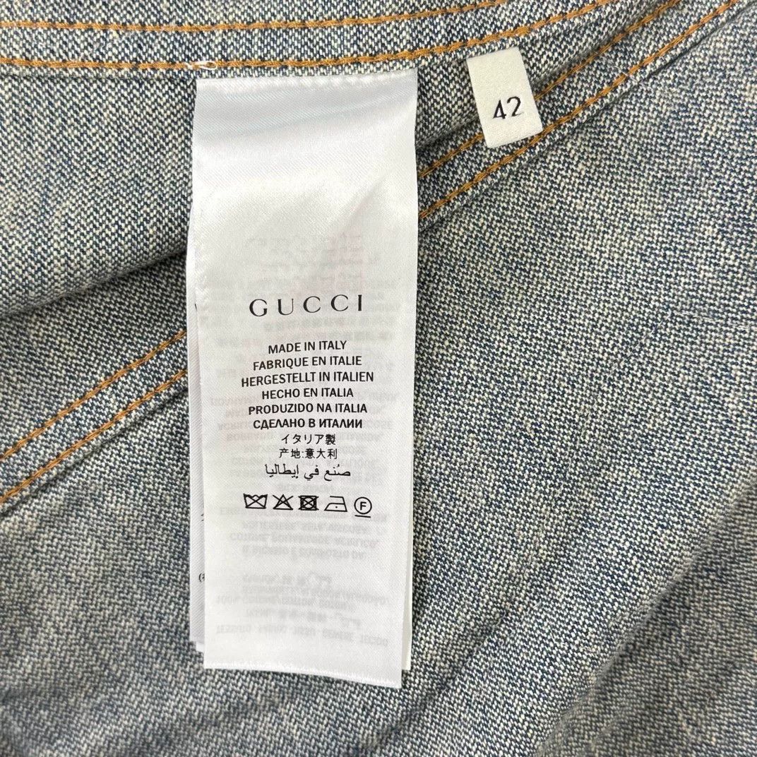Gucci Gucci Blue Floral Embroidered Denim Jacket Size M / US 6-8 / IT 42-44 - 5 Thumbnail