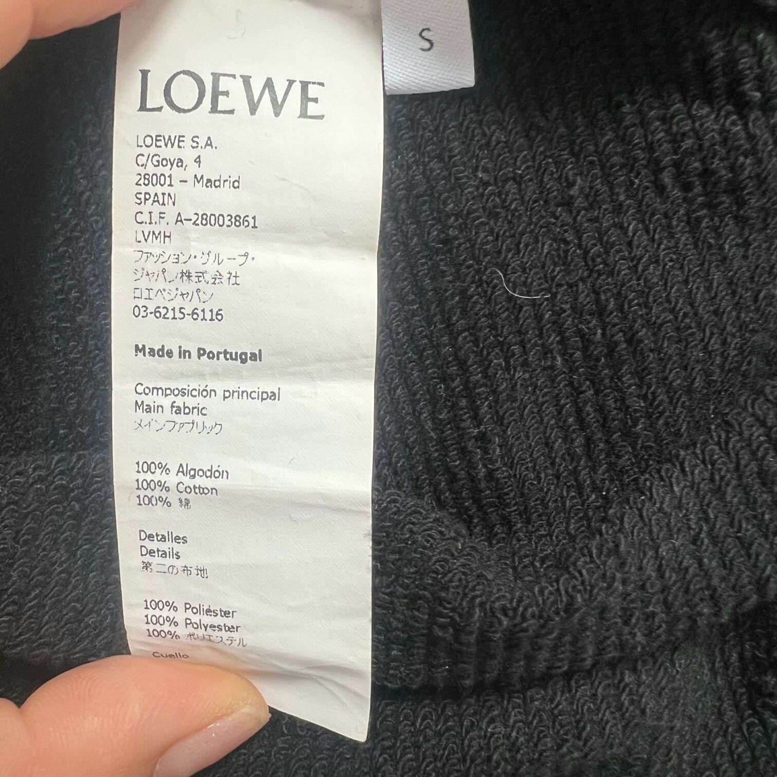 Loewe Loewe Black Embroidered Logo Hoodie Size S Size US S / EU 44-46 / 1 - 5 Thumbnail