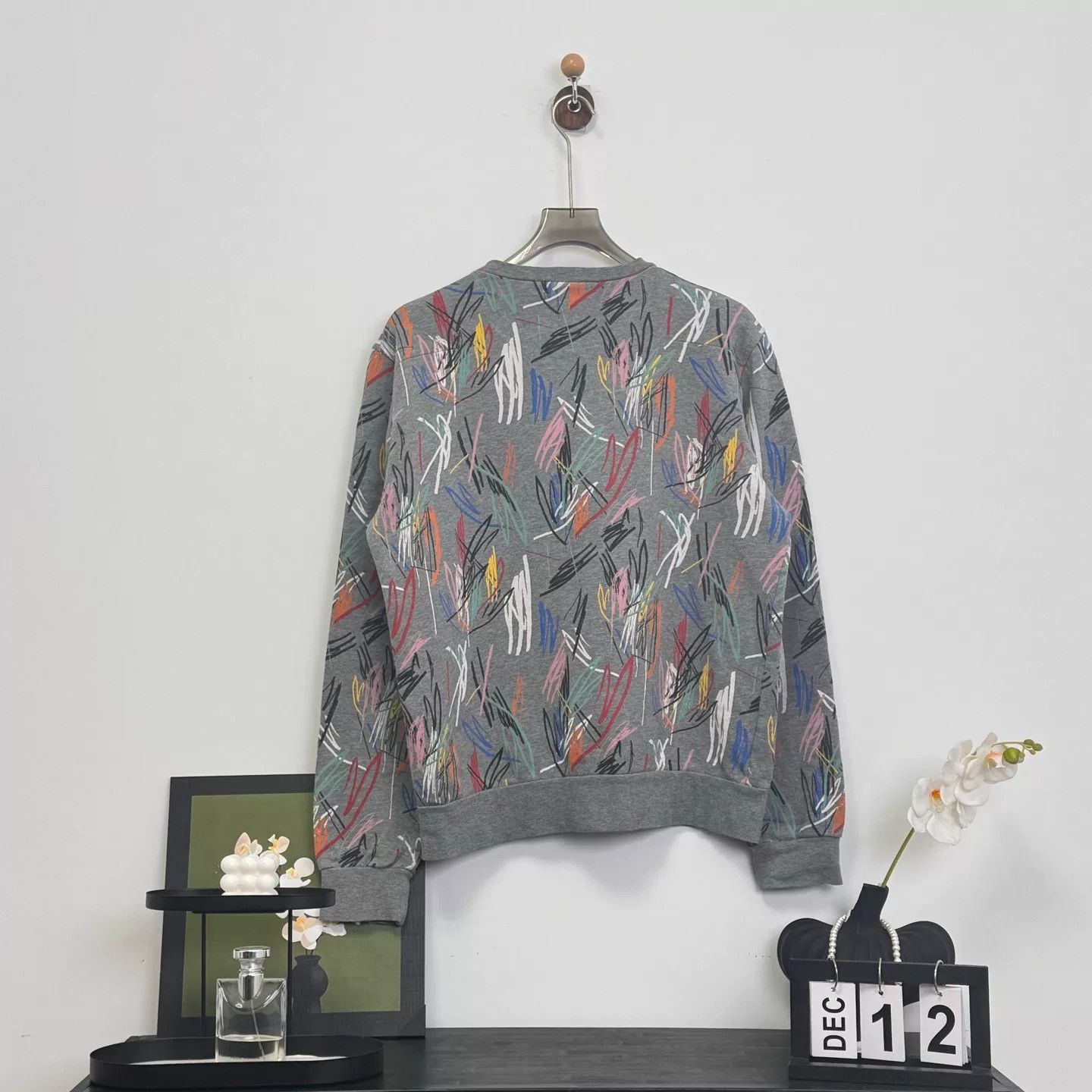 Dior Dior Gray Graffiti Print Sweatshirt Size US L / EU 52-54 / 3 - 2 Thumbnail