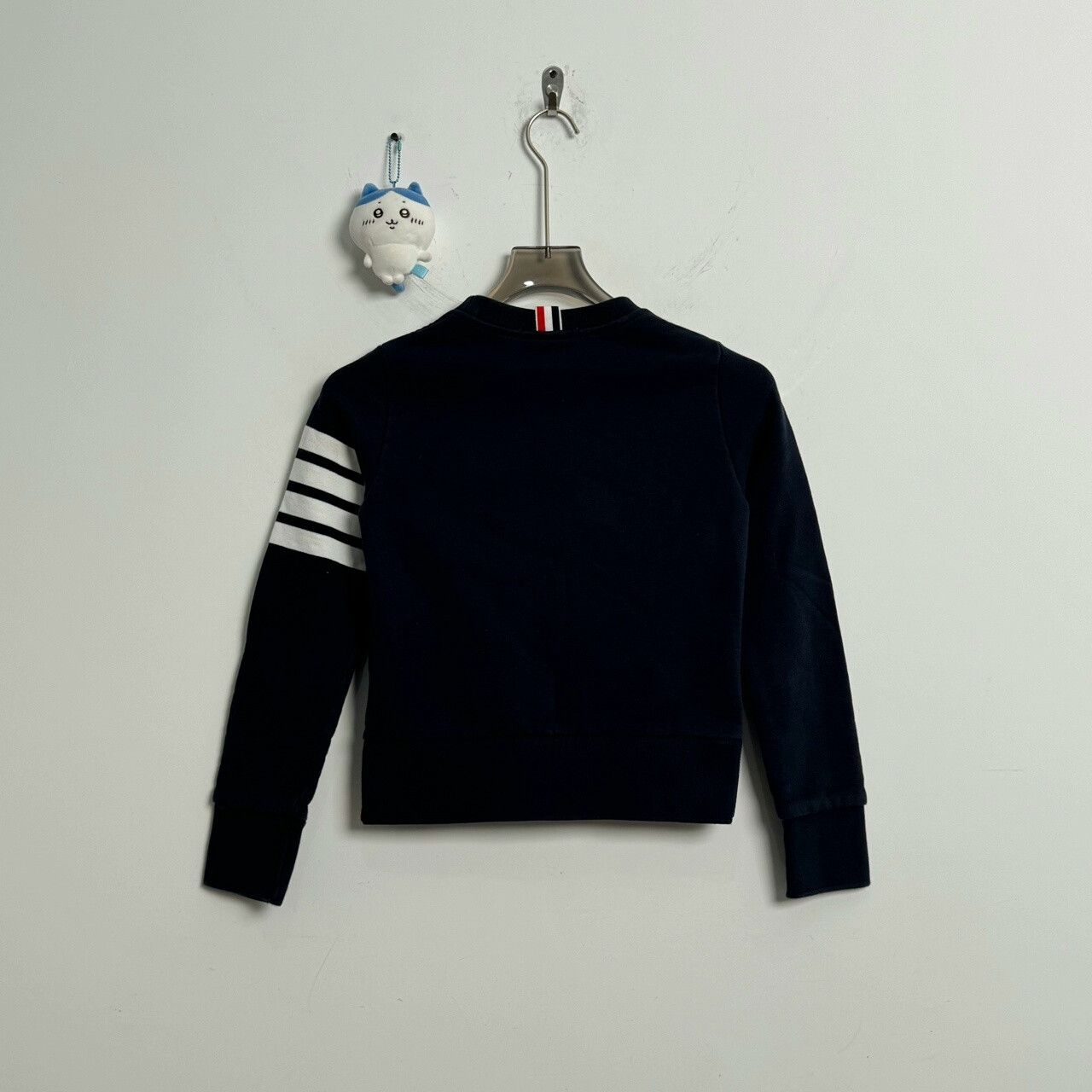 Thom Browne Thom Browne Navy Four-Stripe Sweatshirt Size US M / EU 48-50 / 2 - 2 Thumbnail