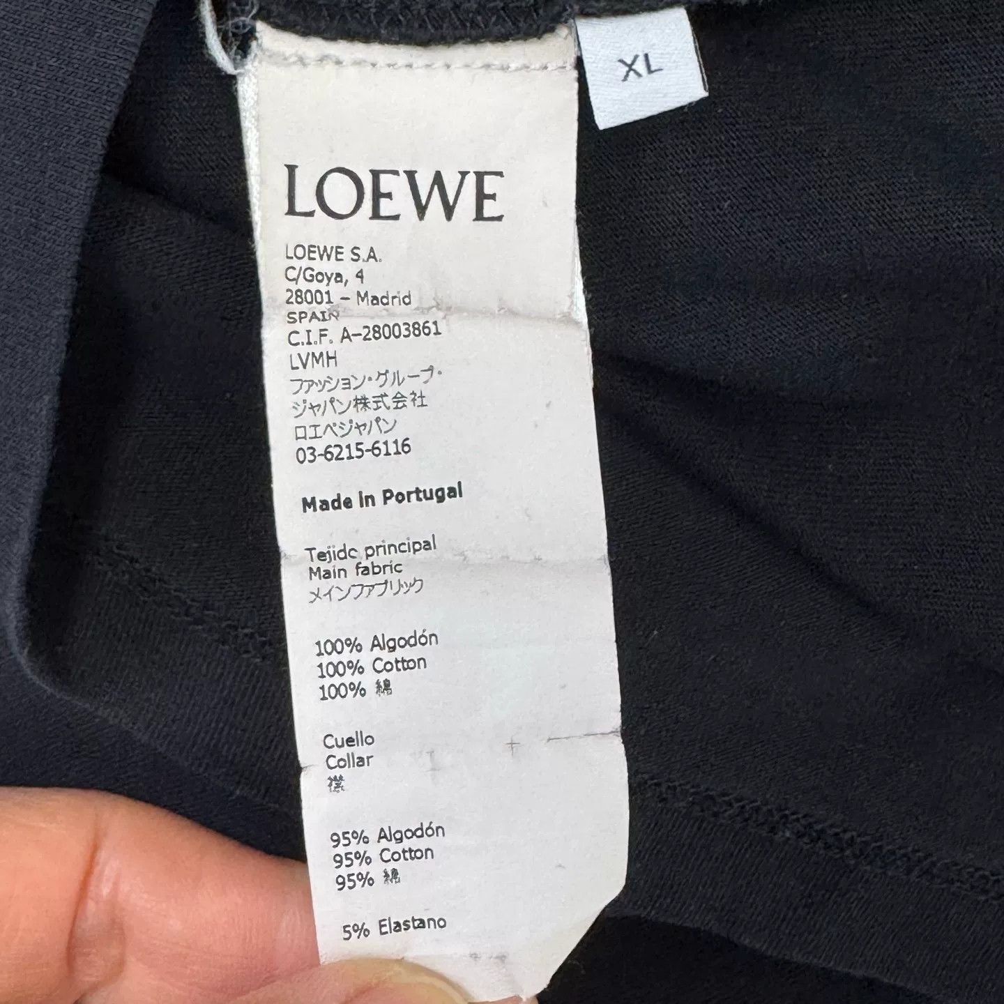 Loewe Loewe Black Embroidered Logo T-shirt XL Size US XL / EU 56 / 4 - 4 Thumbnail