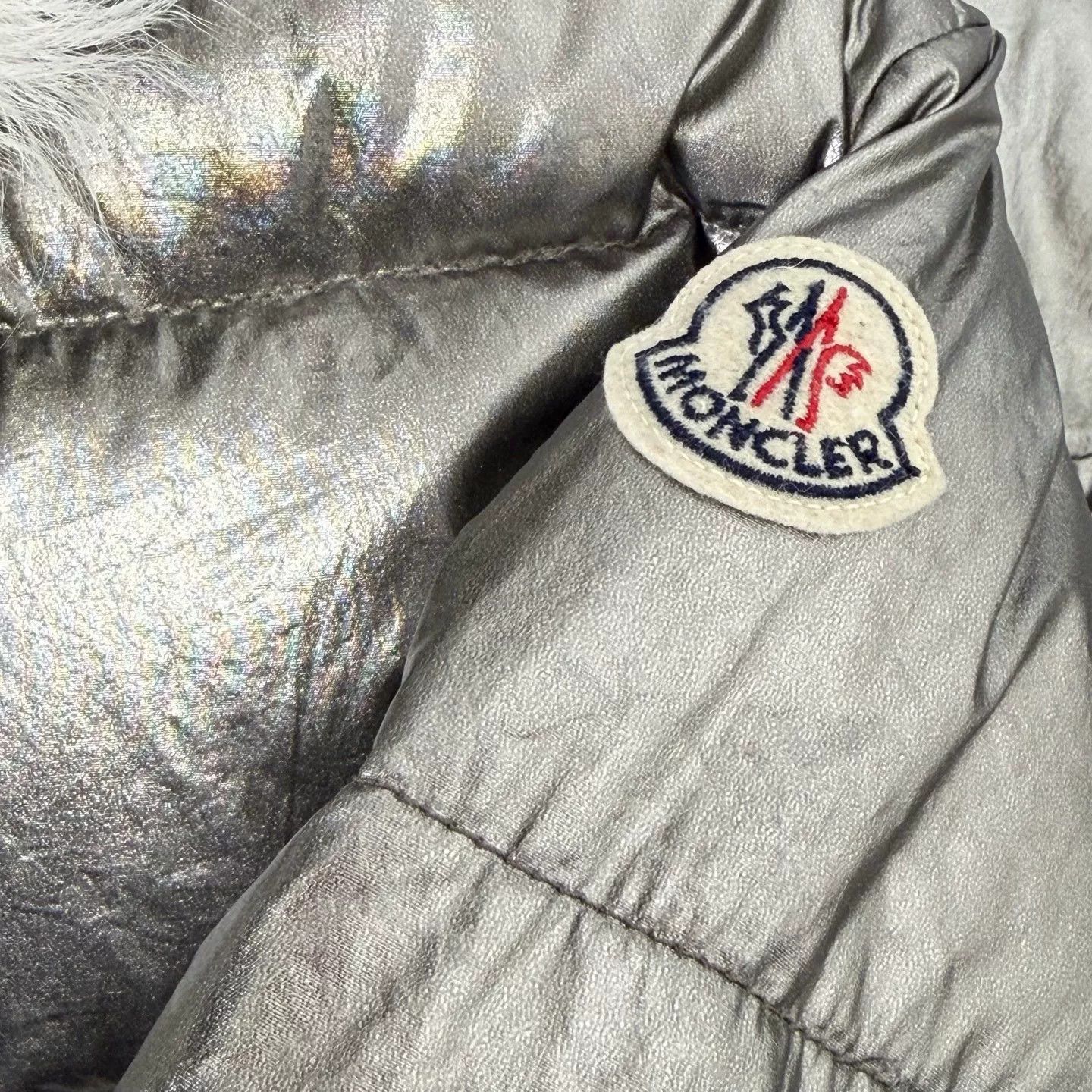 Moncler Silver Moncler Logo Puffer Jacket Size M / US 6-8 / IT 42-44 - 5 Thumbnail
