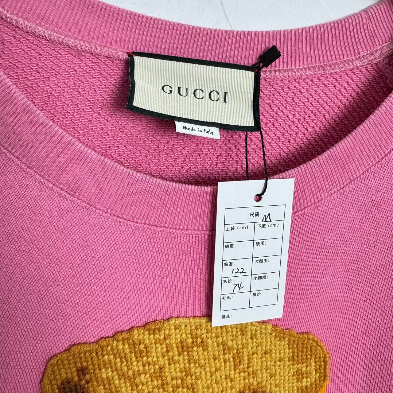 Gucci Gucci Pink Bear Logo Sweatshirt Size M / US 6-8 / IT 42-44 - 3 Thumbnail