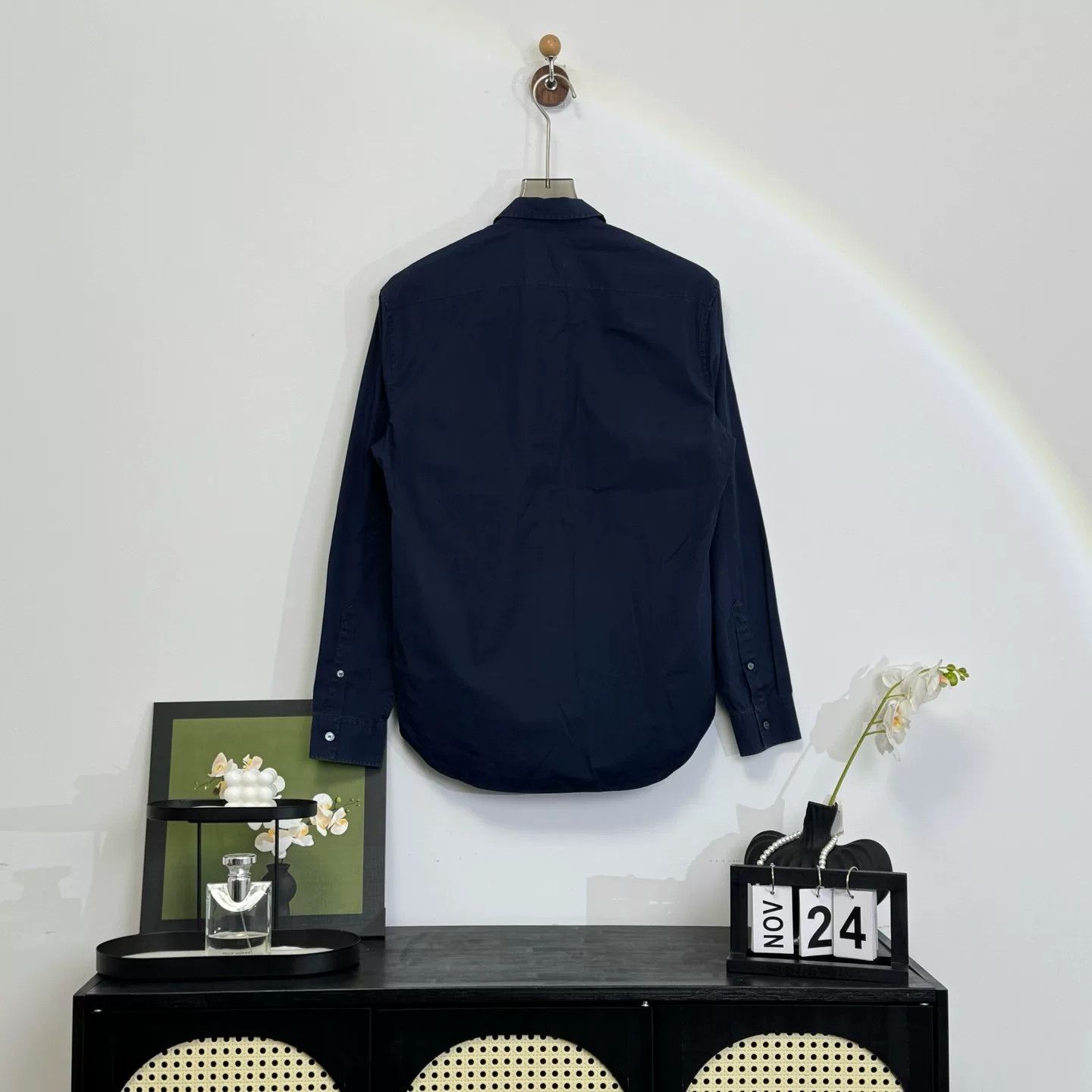 Burberry Burberry Navy Embroidered Logo Shirt Size S Size US S / EU 44-46 / 1 - 2 Thumbnail