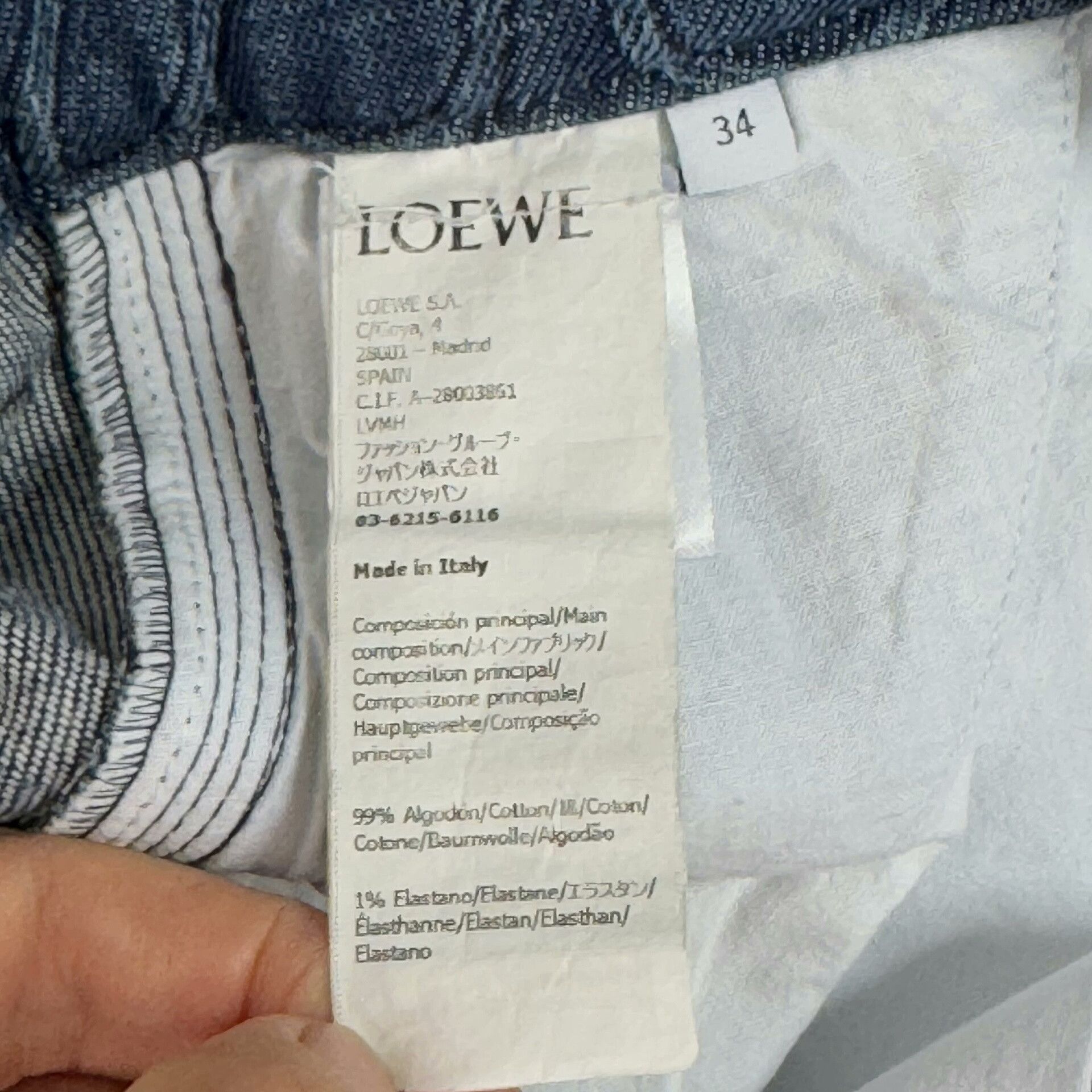 Loewe Loewe Embroidered Logo Denim Mini Skirt Size 34" / US 12 / IT 48 - 4 Thumbnail