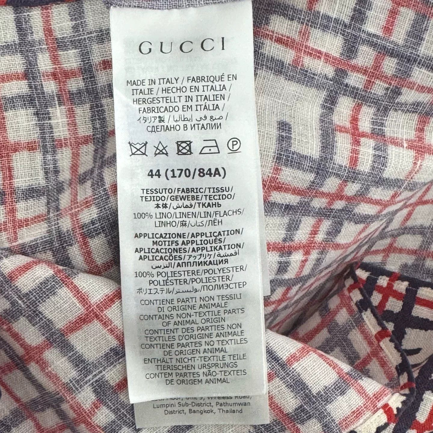 Gucci Gucci Red Blue Plaid Shirt Size 44 Size US S / EU 44-46 / 1 - 4 Thumbnail