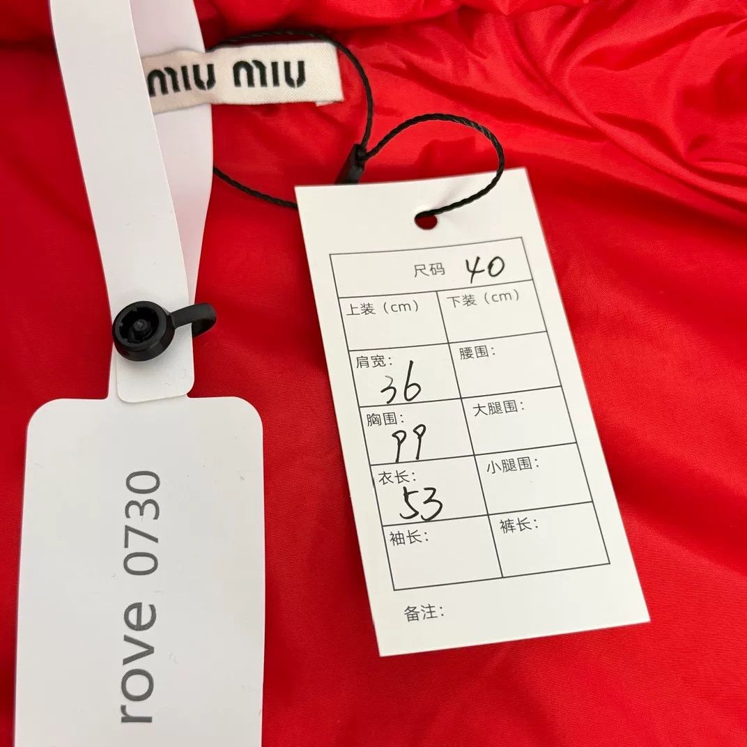 Miu Miu Miu Miu Red Quilted Down Jacket Size S / US 4 / IT 40 - 3 Thumbnail
