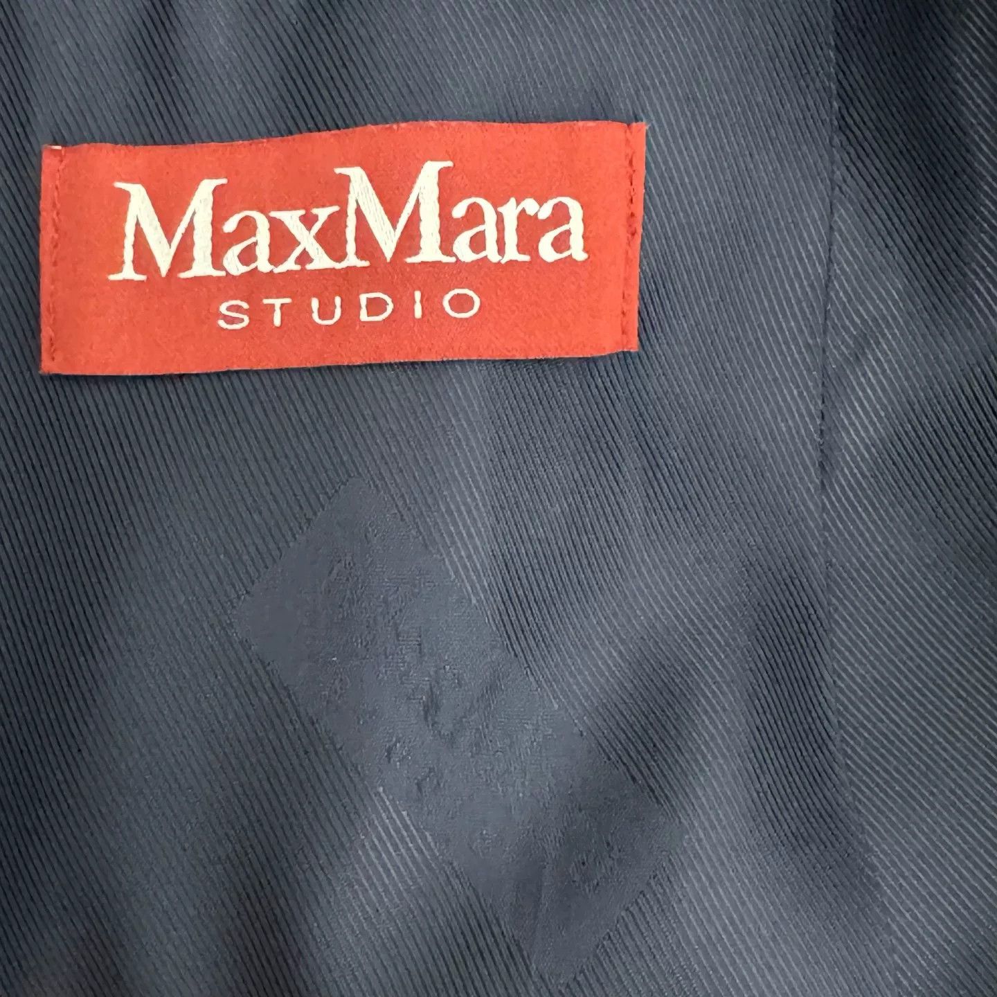 Max Mara Maxmara Navy Water Ripple Coat Size S / US 4 / IT 40 - 4 Thumbnail