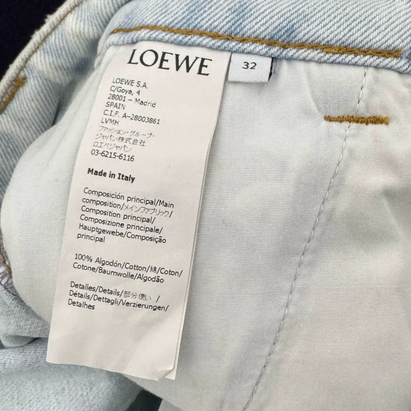 Loewe Loewe Blue Edge Logo Jeans Size 32 Size US 32 / EU 48 - 5 Thumbnail