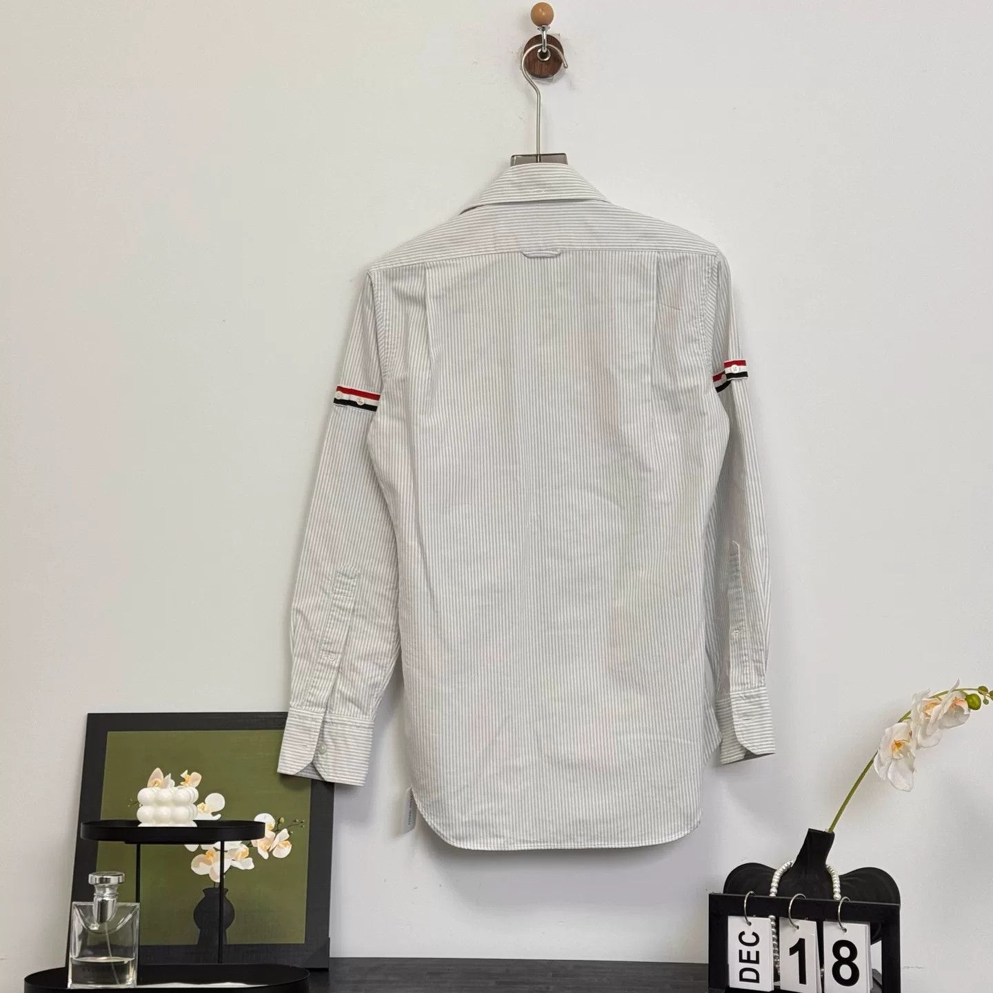 Thom Browne Thom Browne Striped Logo Shirt Size US S / EU 44-46 / 1 - 2 Thumbnail