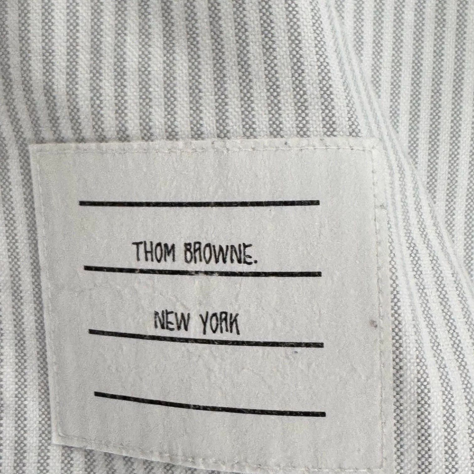 Thom Browne Thom Browne Striped Logo Shirt Size US S / EU 44-46 / 1 - 5 Thumbnail