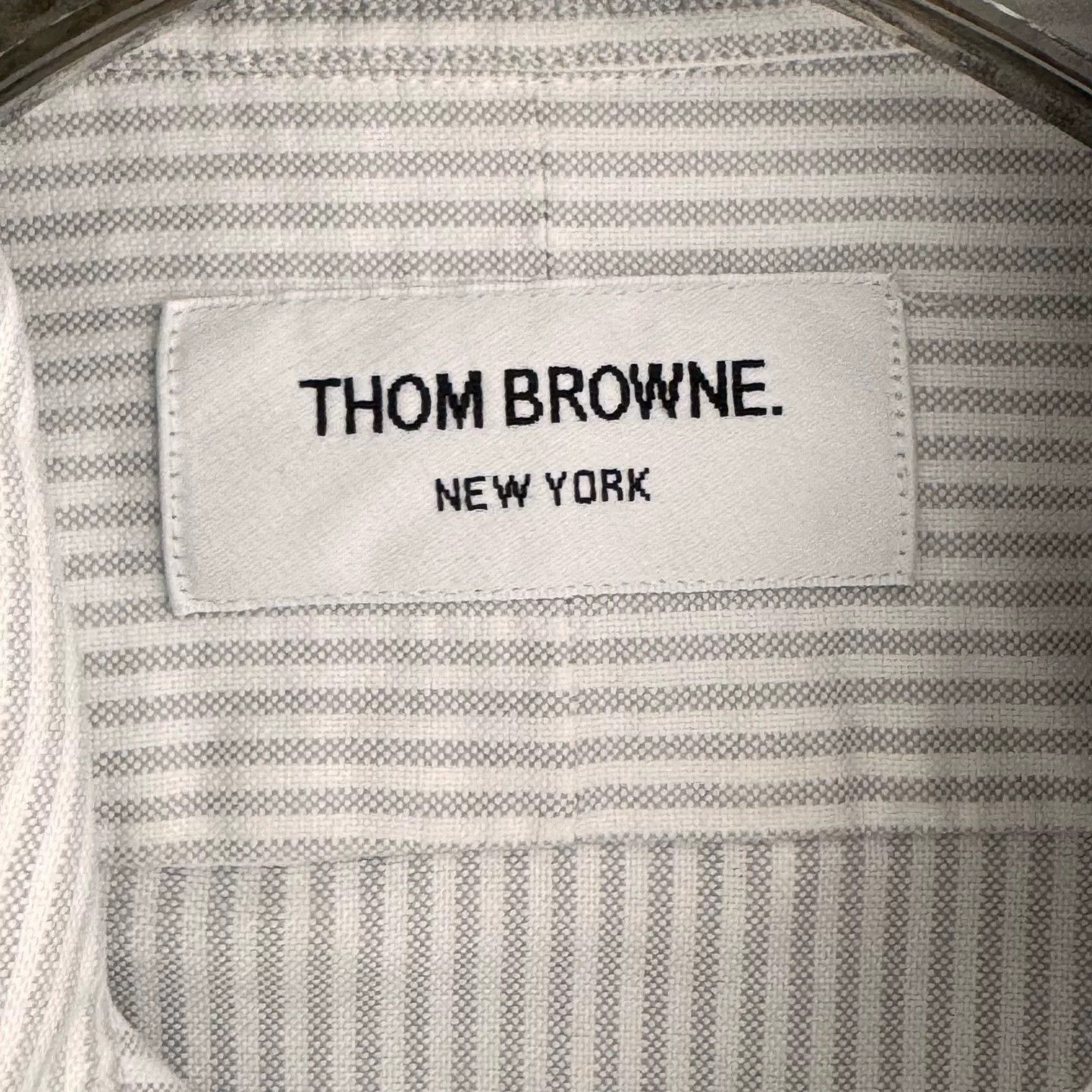 Thom Browne Thom Browne Striped Logo Shirt Size US S / EU 44-46 / 1 - 4 Thumbnail