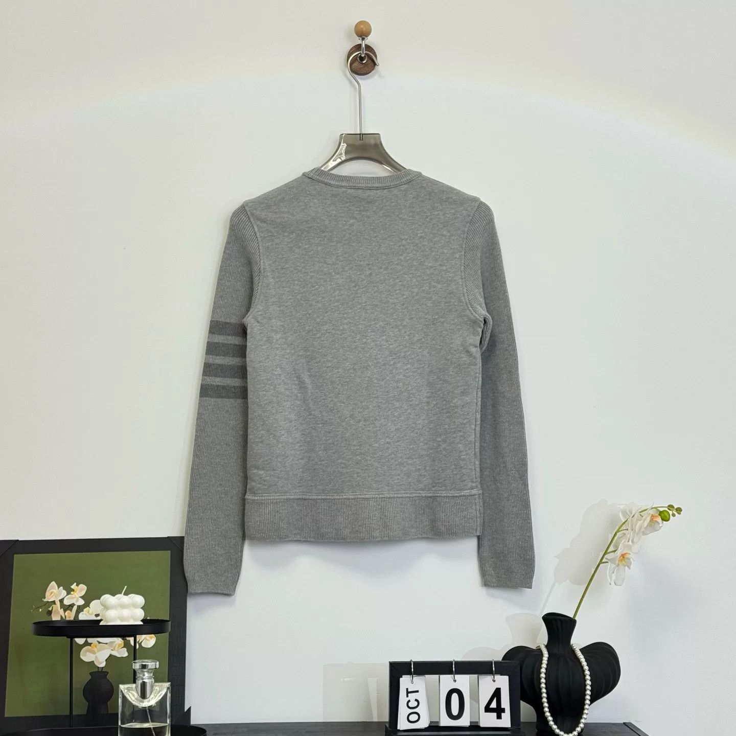 Thom Browne Thom Browne Gray Knit Sweater Stripes Size US XS / EU 42 / 0 - 2 Thumbnail