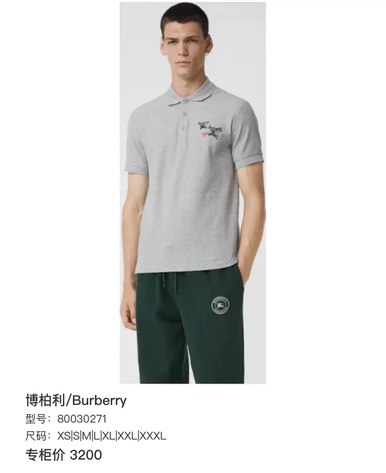 Burberry Burberry Embroidered Logo Short Sleeve Polo Size US L / EU 52-54 / 3 - 5 Thumbnail
