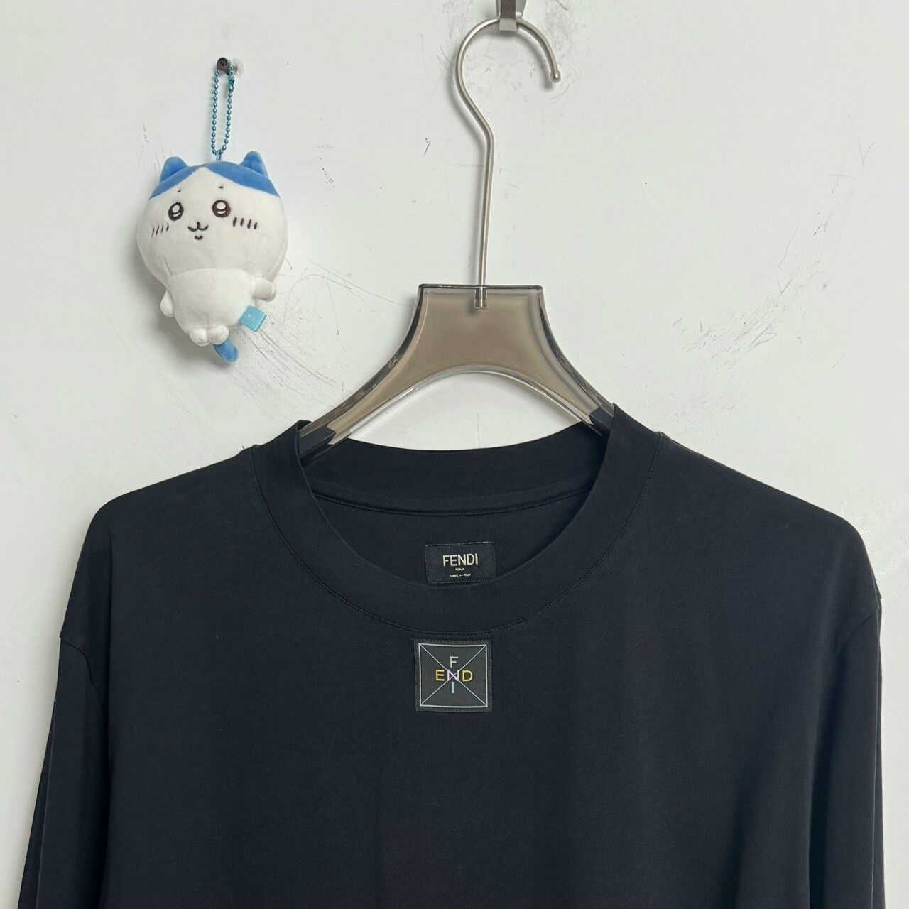 Fendi Fendi Black Long Sleeve Top with Logo Size US L / EU 52-54 / 3 - 3 Thumbnail