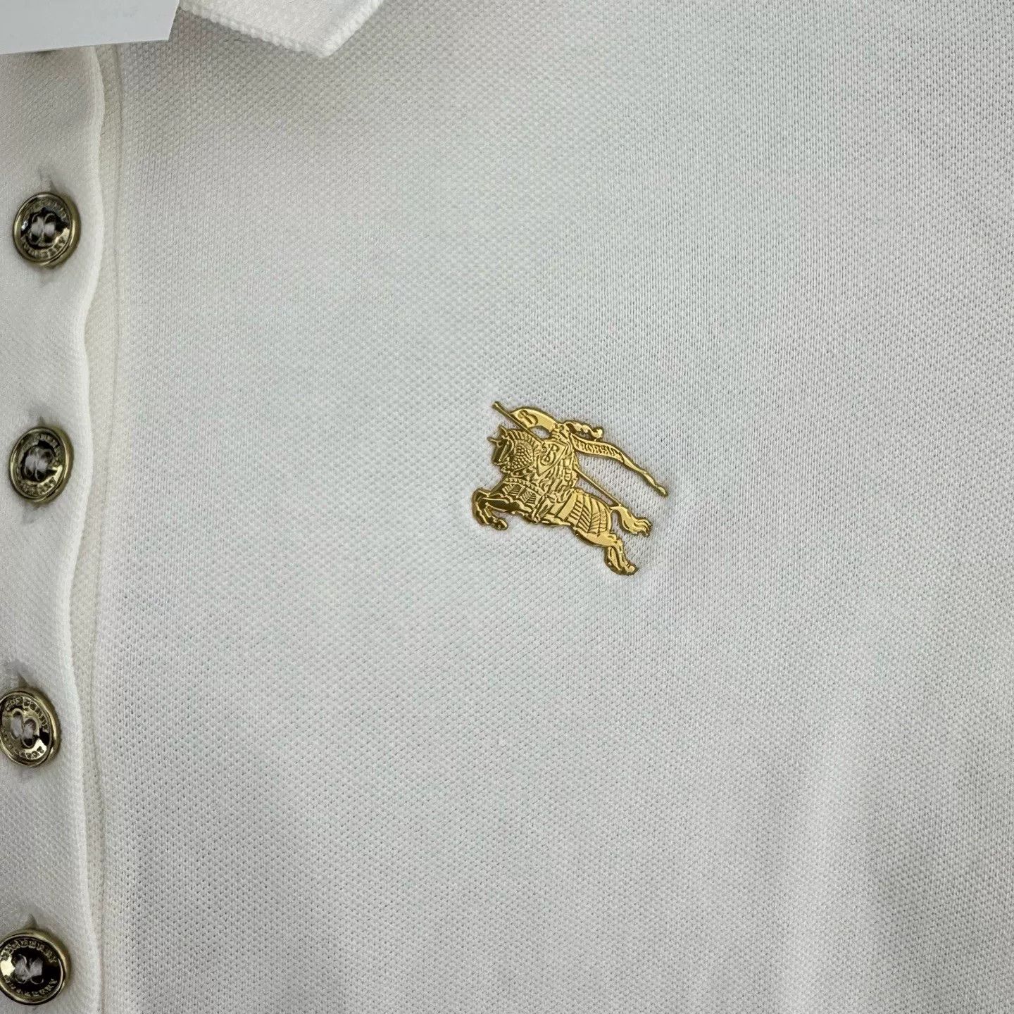 Burberry Burberry Gold Crest Long Sleeve Polo Size US S / EU 44-46 / 1 - 6 Thumbnail