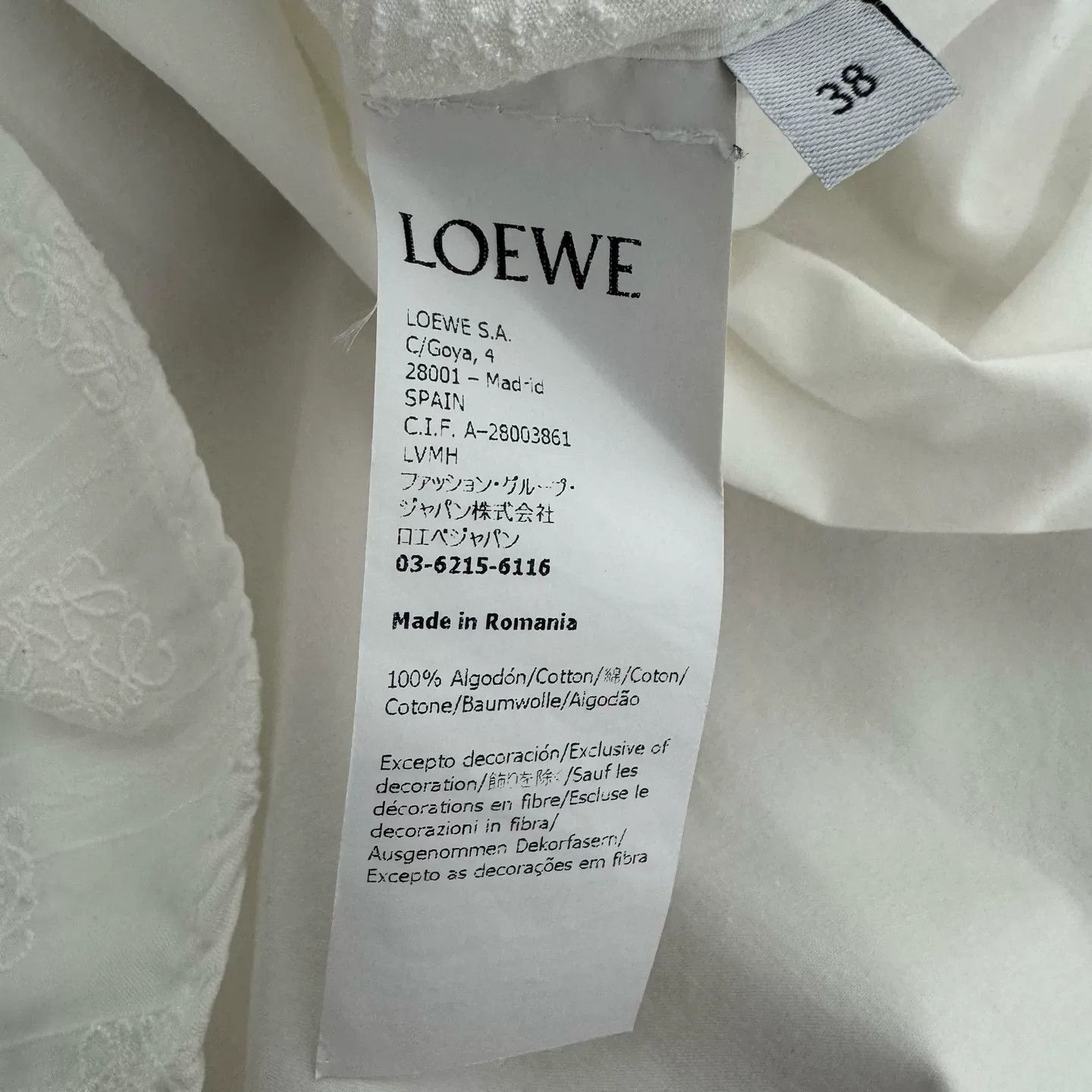 Loewe Loewe Embroidered Logo Shirt Size 38 Size S / US 4 / IT 40 - 4 Thumbnail