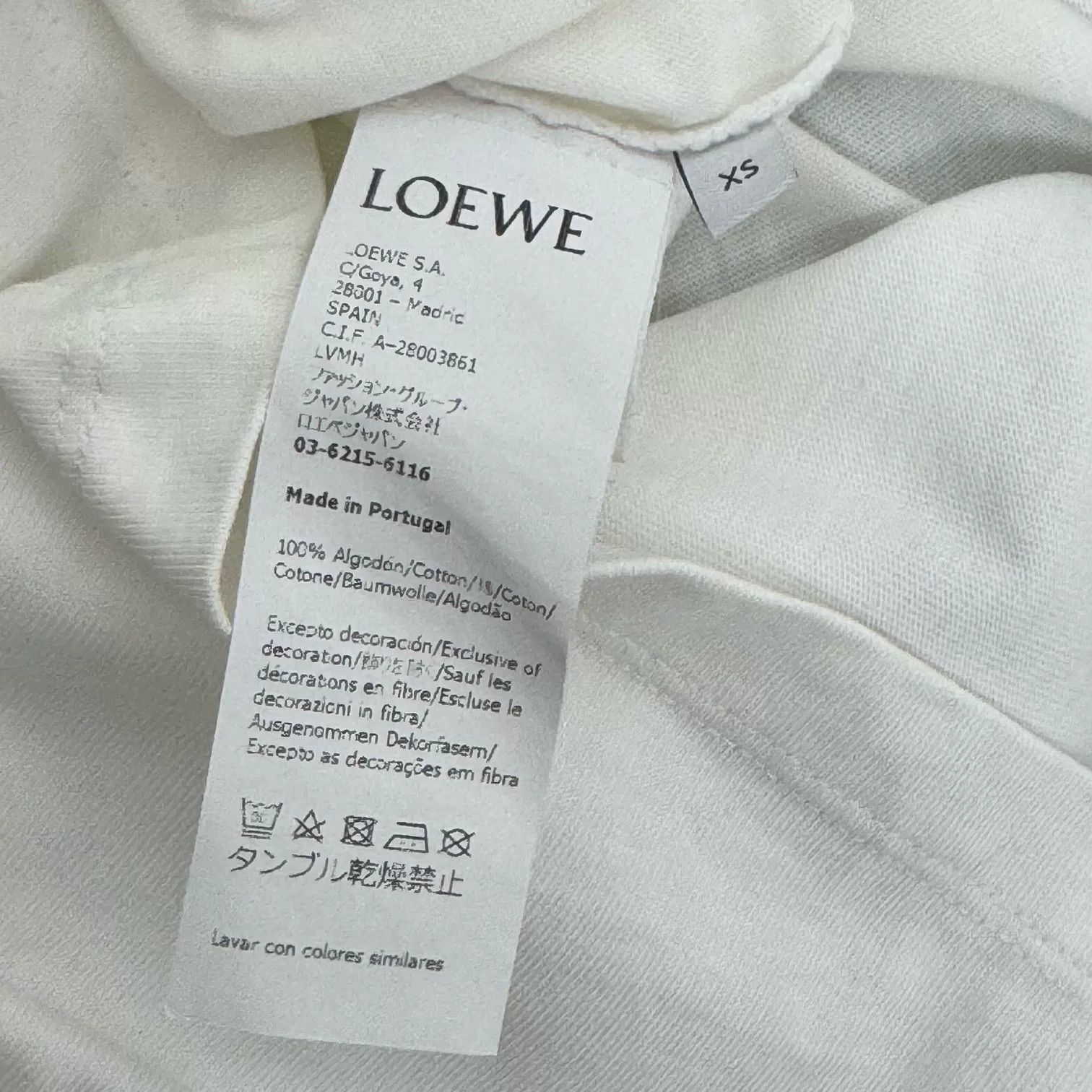 Loewe Loewe White Embroidered Logo Short Sleeve Tee Size XS / US 0-2 / IT 36-38 - 4 Thumbnail