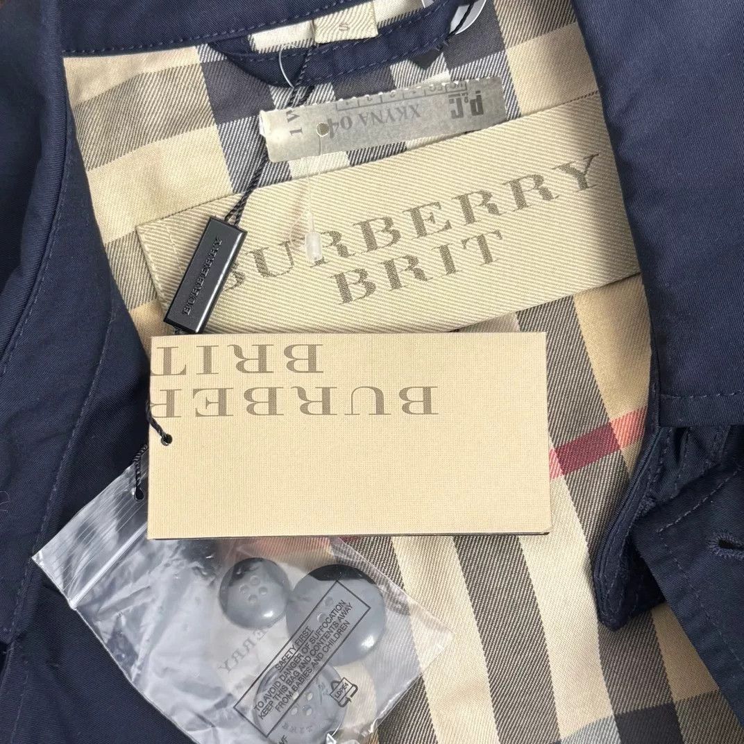 Burberry Burberry Navy Check Lined Trench Coat Size S / US 4 / IT 40 - 4 Thumbnail
