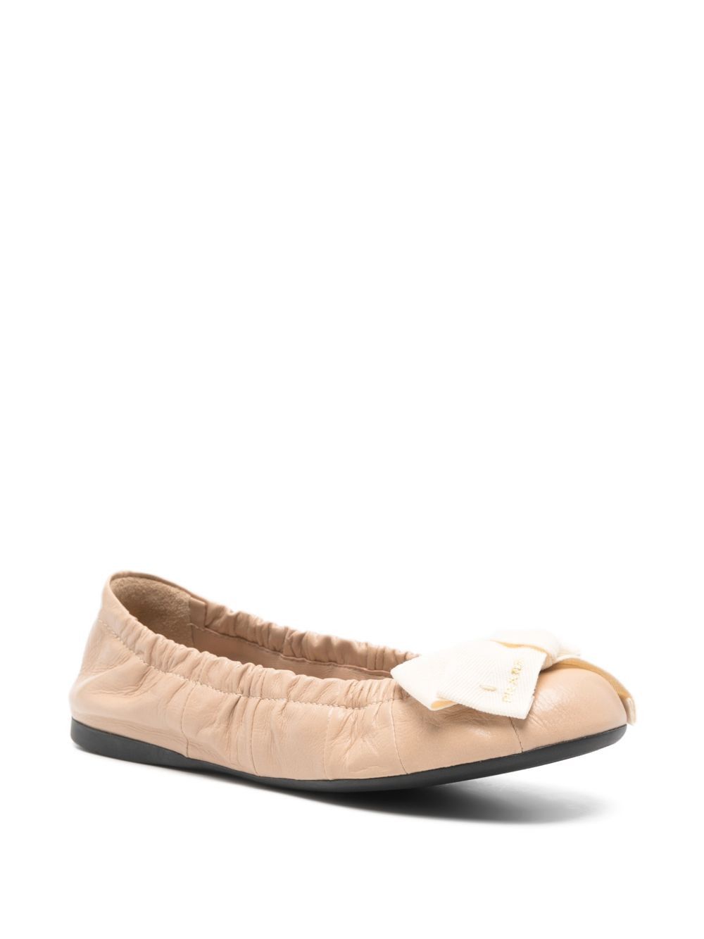 Prada LEATHER BALLET FLATS Size US 8 / IT 38 - 4 Thumbnail