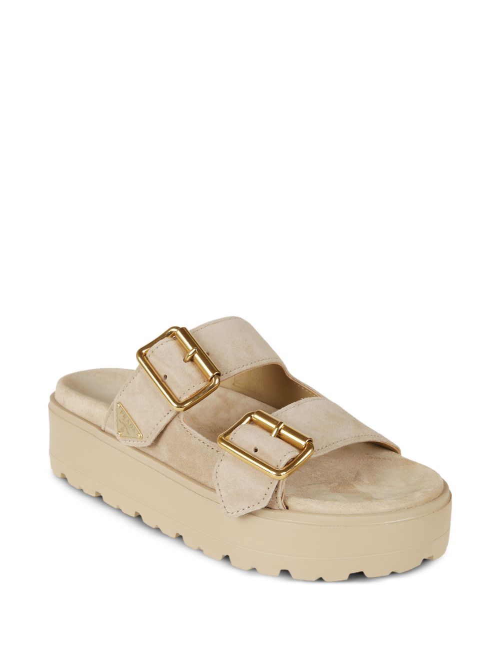 Prada SUEDE LEATHER SANDALS Size US 7 / IT 37 - 2 Thumbnail