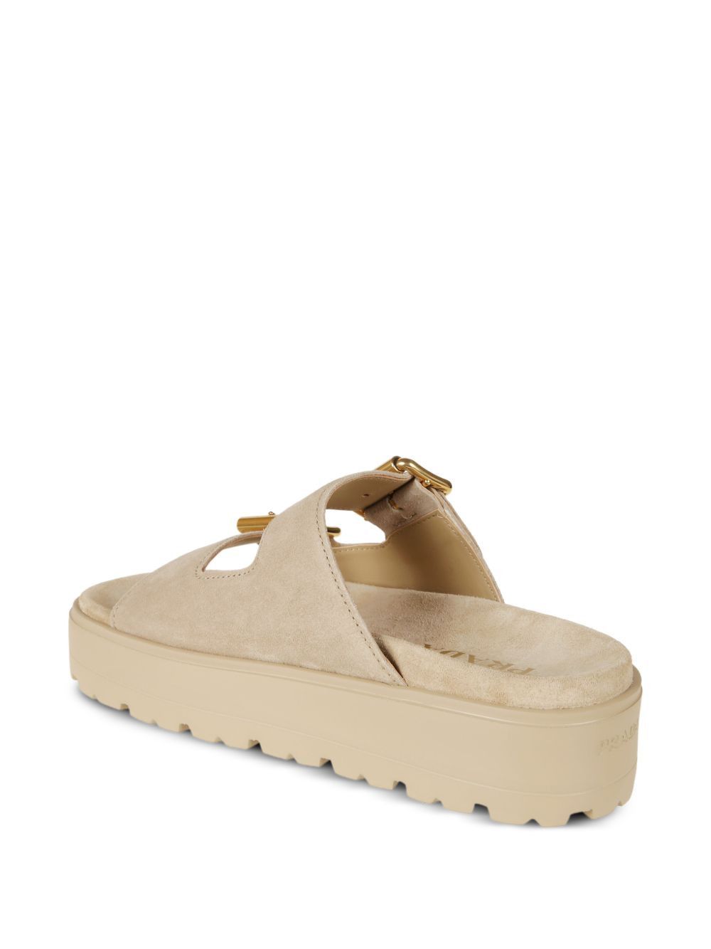 Prada SUEDE LEATHER SANDALS Size US 11 / IT 41 - 3 Thumbnail