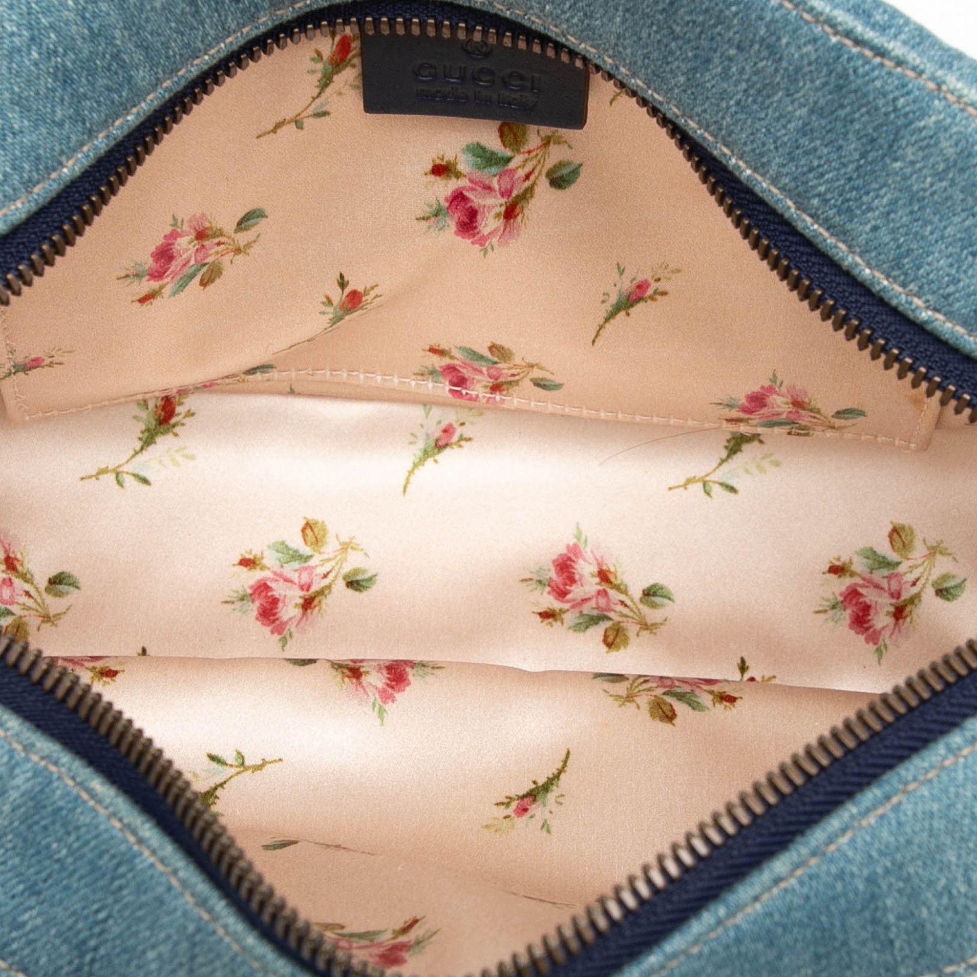 Gucci Gucci Small GG Marmont Matelasse Denim Pearly Crossbody Size ONE SIZE - 4 Thumbnail