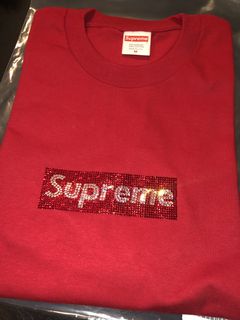 Supreme Swarovski Box Logo Tee | Grailed