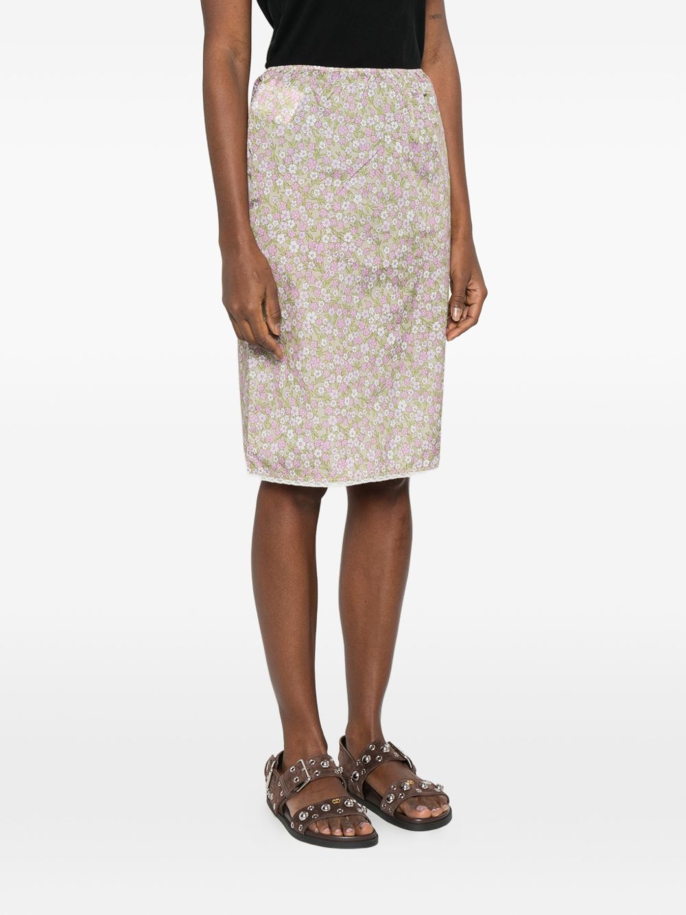 Prada NYLON MIDI SKIRT Size 28" / US 6 / IT 42 - 3 Thumbnail