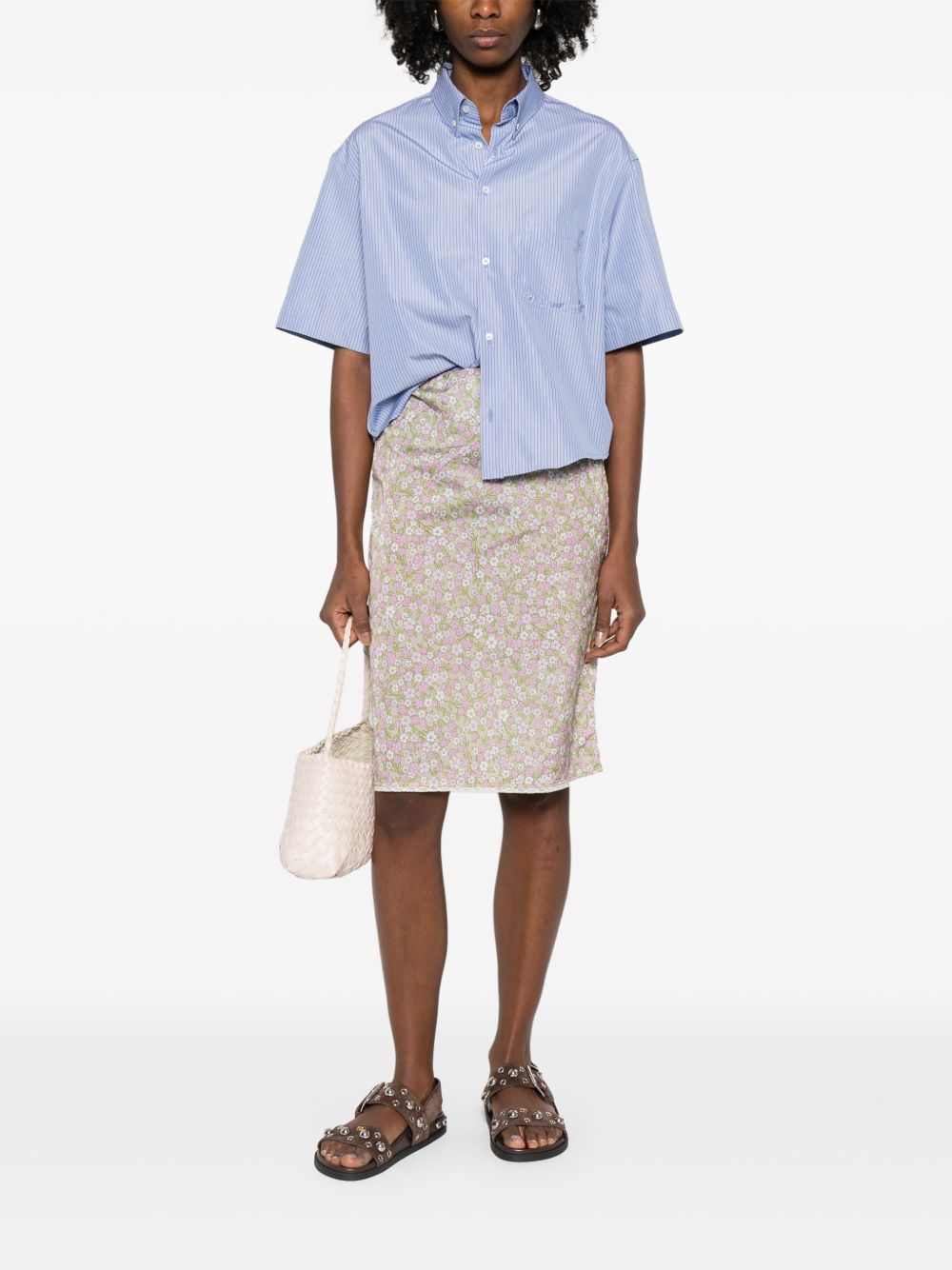 Prada NYLON MIDI SKIRT Size 28" / US 6 / IT 42 - 5 Thumbnail