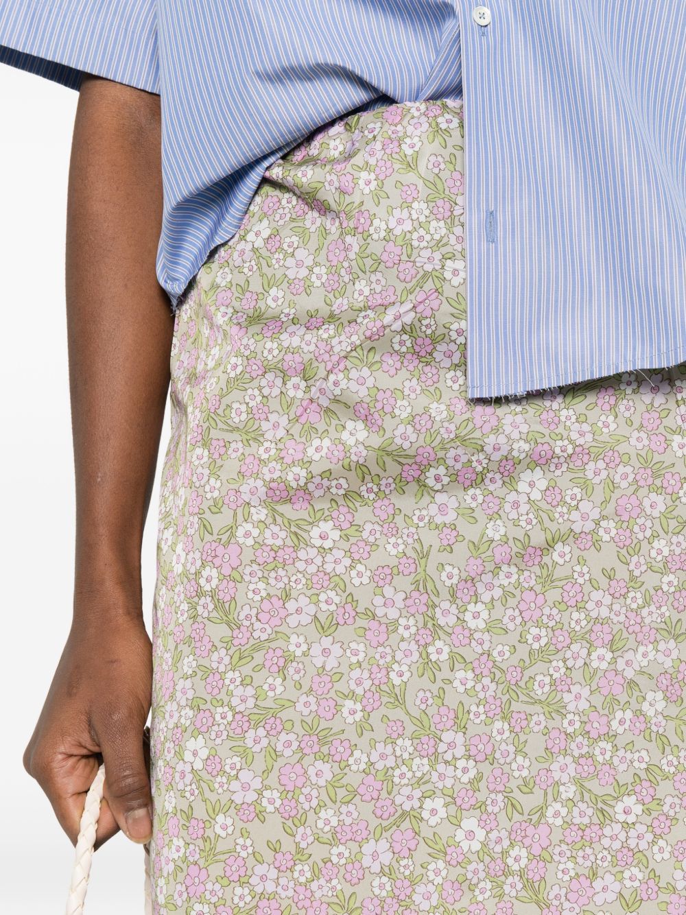 Prada NYLON MIDI SKIRT Size 28" / US 6 / IT 42 - 2 Thumbnail
