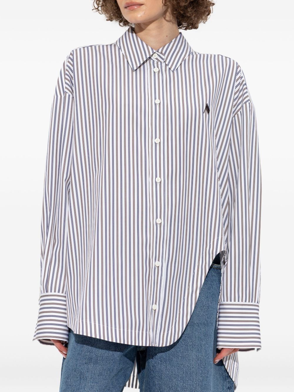 The Attico STRIPED COTTON SHIRT Size S / US 4 / IT 40 - 3 Thumbnail