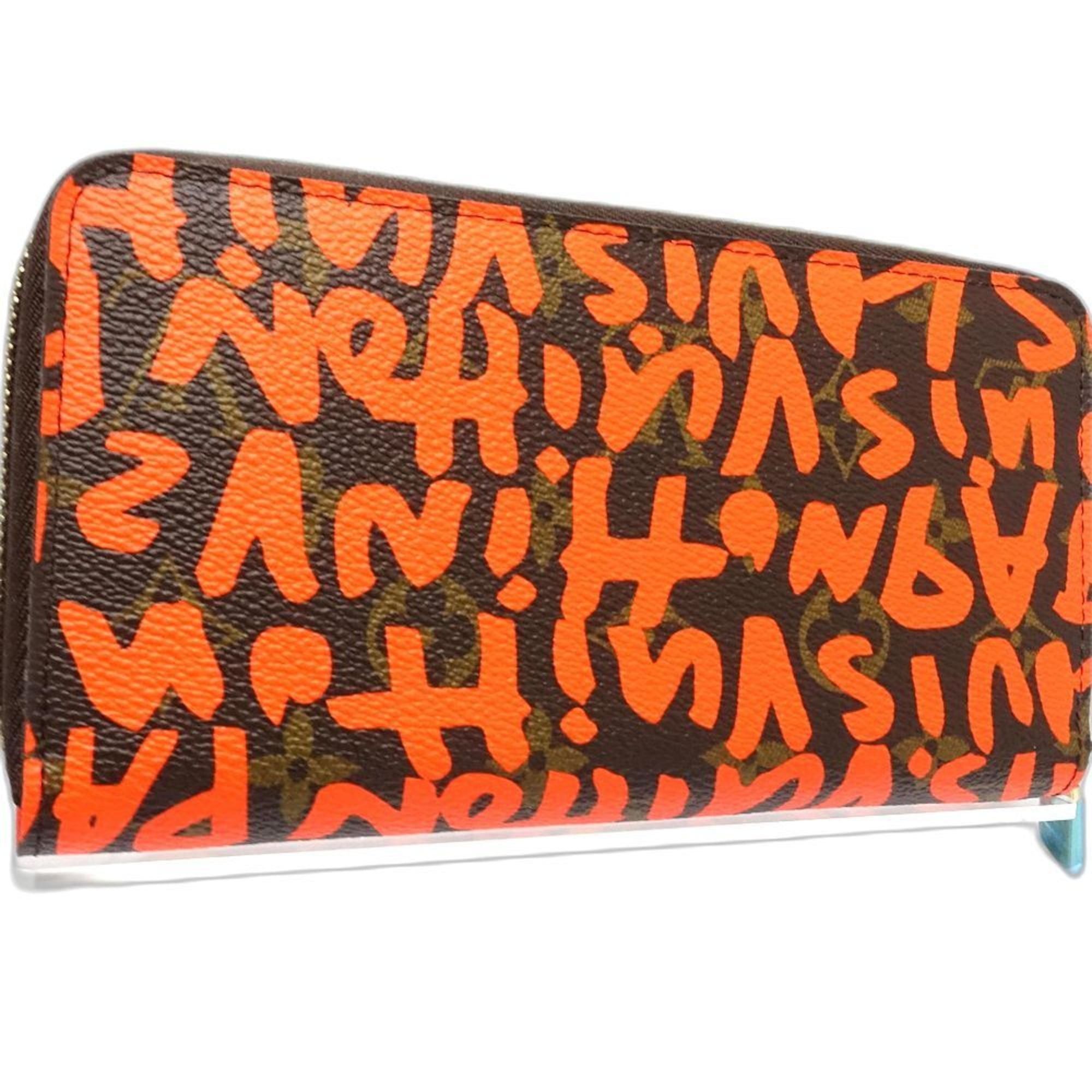 Louis Vuitton Louis Vuitton Zippy Wallet M93711 Monogram Graffiti Brown Orange Women's 181790 Size ONE SIZE - 4 Thumbnail