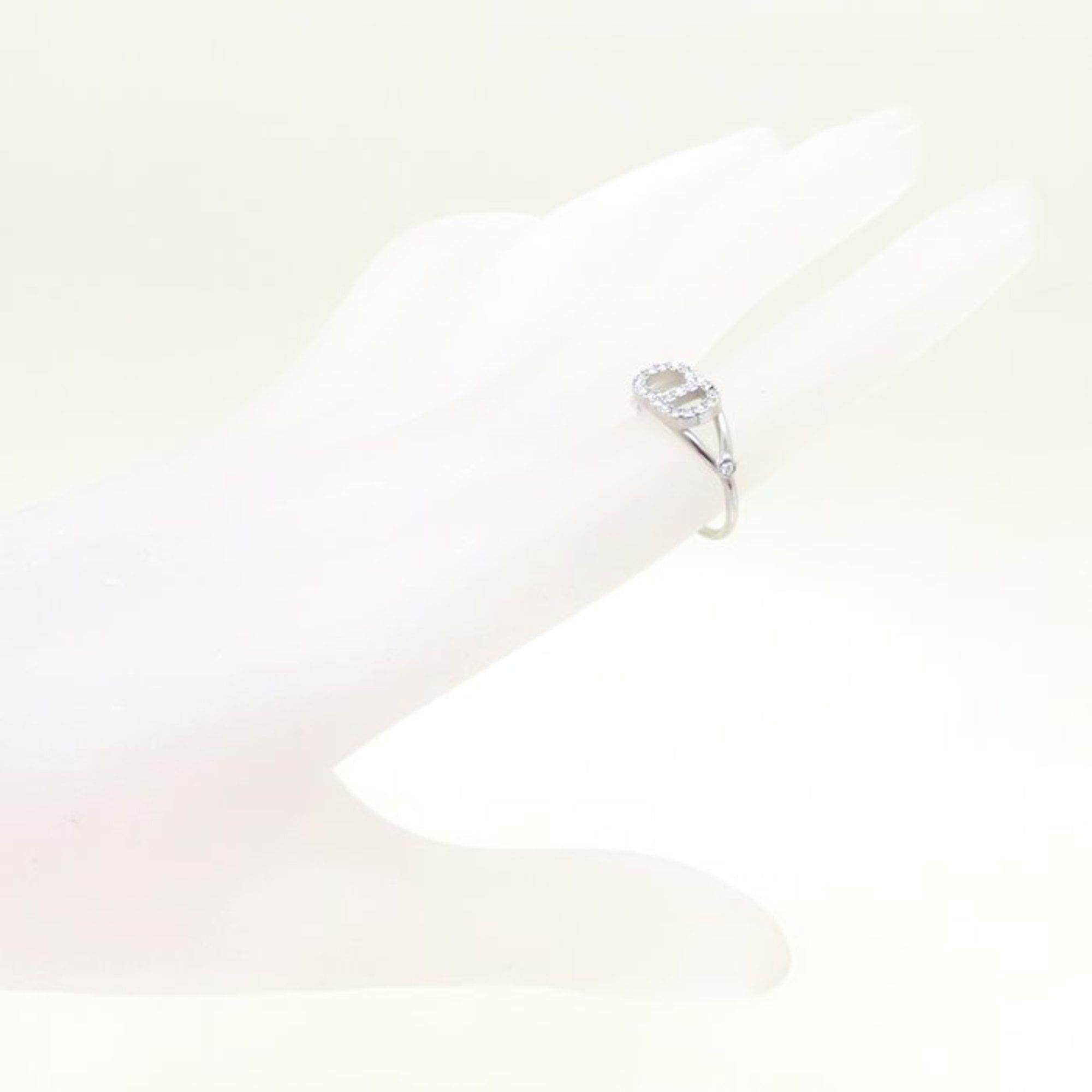 Dior Christian Dior Claine D'Lune ring in silver metal with crystal detailing, size S, for women, R1137CDLCY_D102, 294309 Size ONE SIZE - 3 Thumbnail