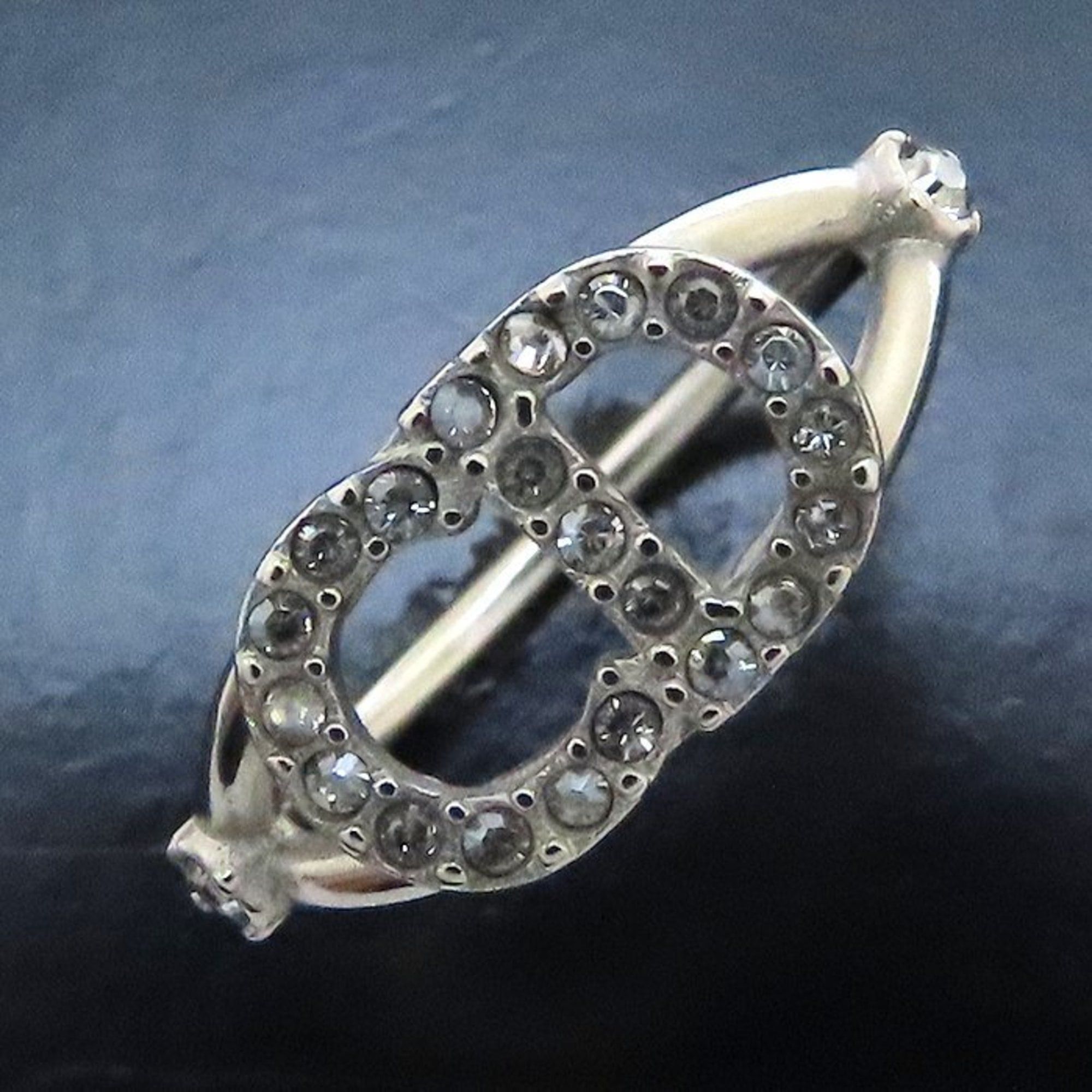 Dior Christian Dior Claine D'Lune ring in silver metal with crystal detailing, size S, for women, R1137CDLCY_D102, 294309 Size ONE SIZE - 7 Thumbnail