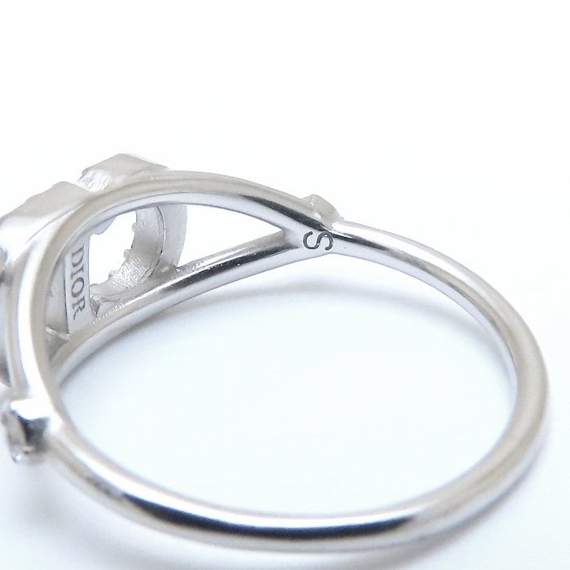 Dior Christian Dior Claine D'Lune ring in silver metal with crystal detailing, size S, for women, R1137CDLCY_D102, 294309 Size ONE SIZE - 8 Thumbnail