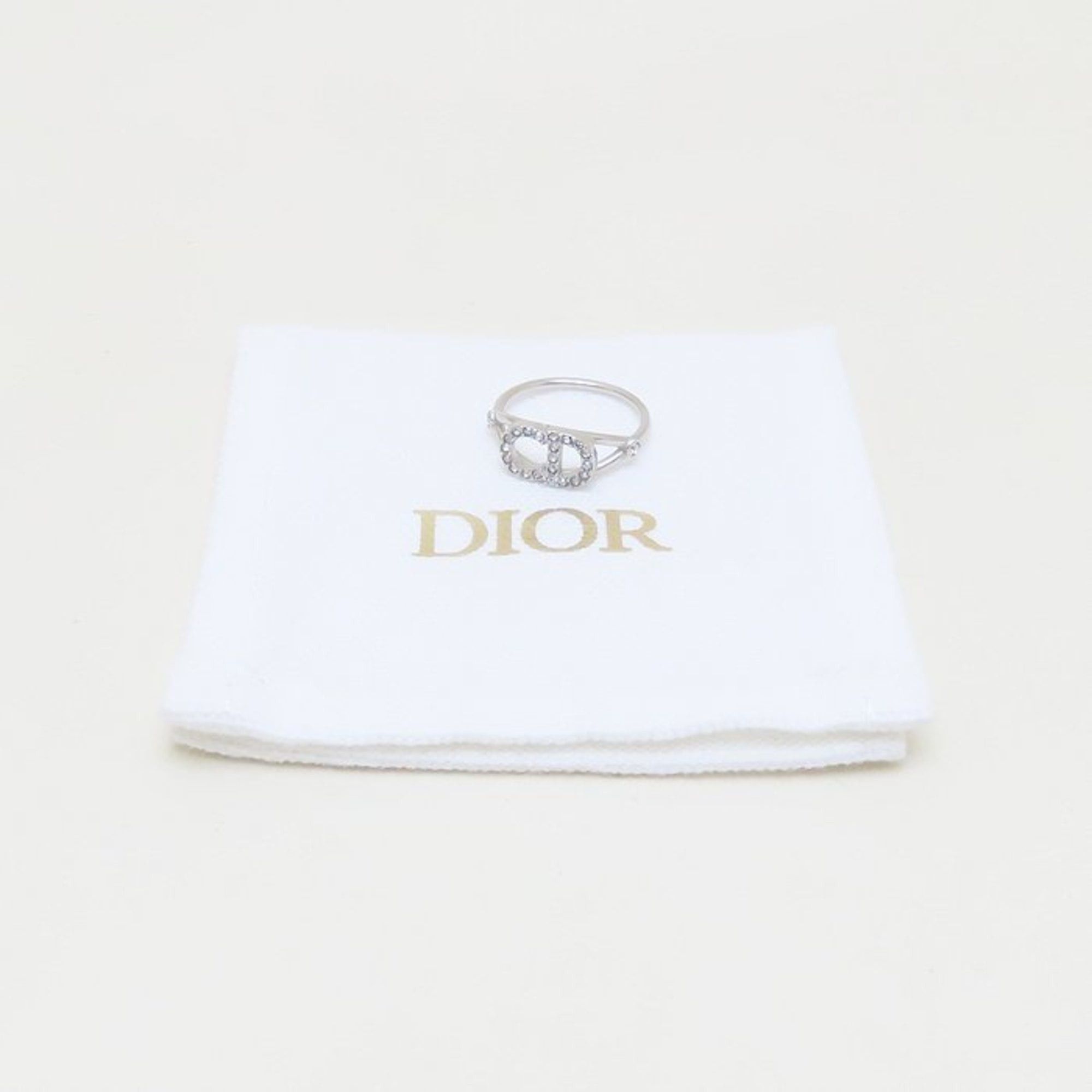 Dior Christian Dior Claine D'Lune ring in silver metal with crystal detailing, size S, for women, R1137CDLCY_D102, 294309 Size ONE SIZE - 10 Thumbnail