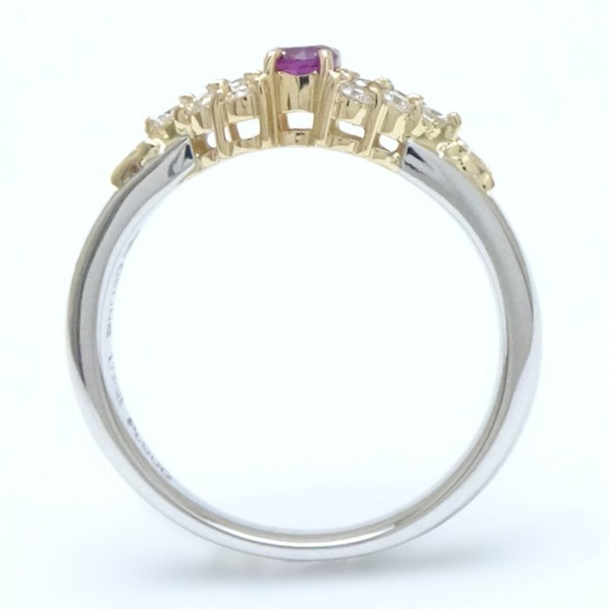 Celine CELINE Ring, 0.34ct Ruby, 0.25ct Diamond, Pt900 Platinum x 18KYG, 292606 Size ONE SIZE - 5 Thumbnail