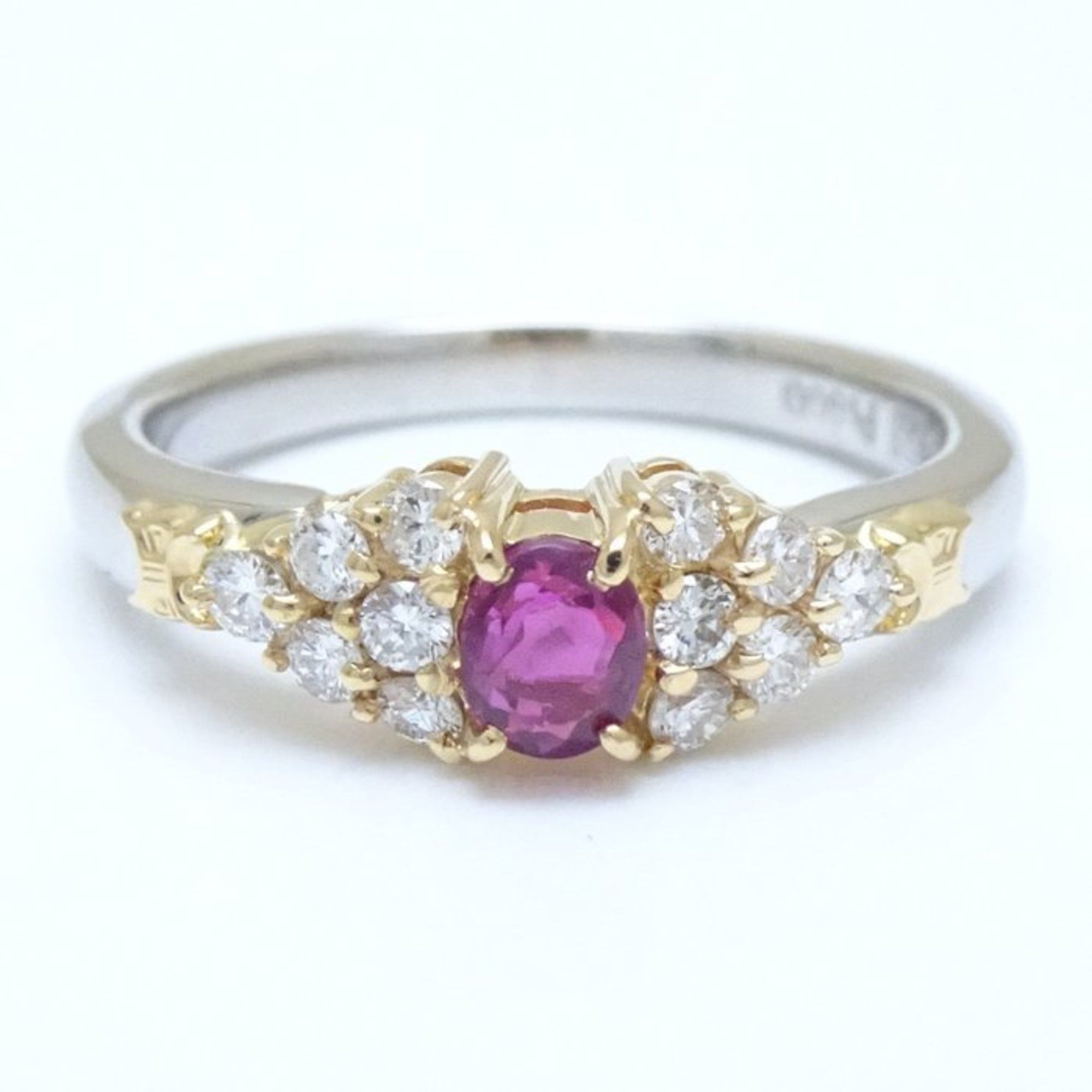 Celine CELINE Ring, 0.34ct Ruby, 0.25ct Diamond, Pt900 Platinum x 18KYG, 292606 Size ONE SIZE - 4 Thumbnail
