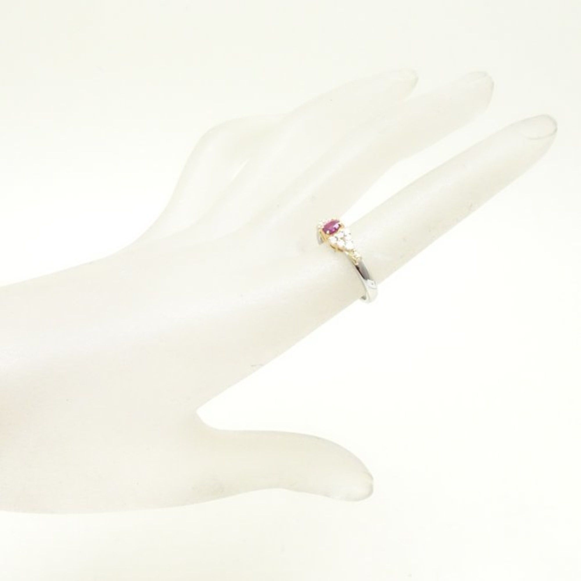 Celine CELINE Ring, 0.34ct Ruby, 0.25ct Diamond, Pt900 Platinum x 18KYG, 292606 Size ONE SIZE - 3 Thumbnail
