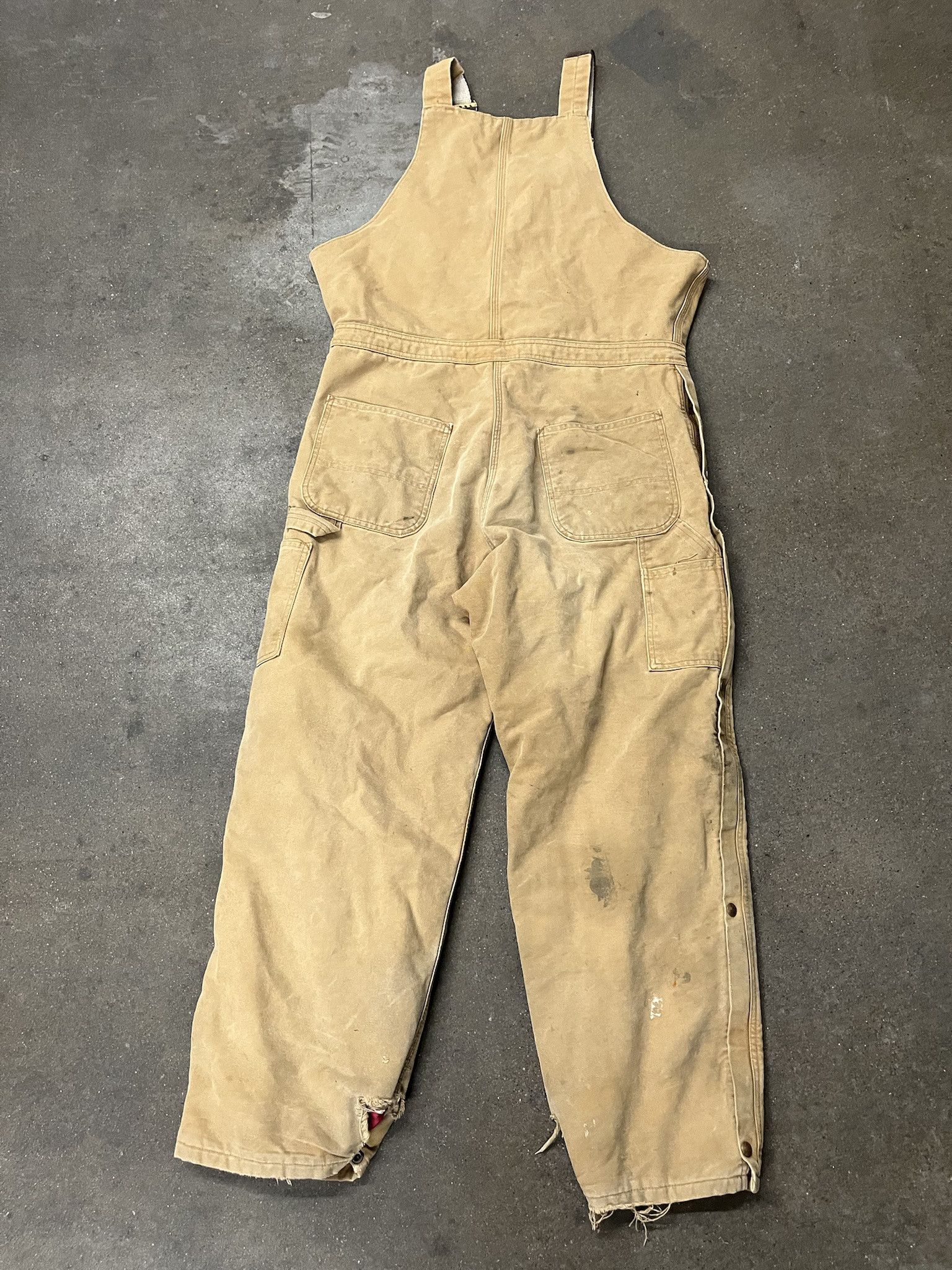 Carhartt × Vintage Vintage 1990s Carhartt Paint Distressed Canvas Heavy Quilted Workwear Overalls Size L Size US L / EU 52-54 / 3 - 5 Thumbnail