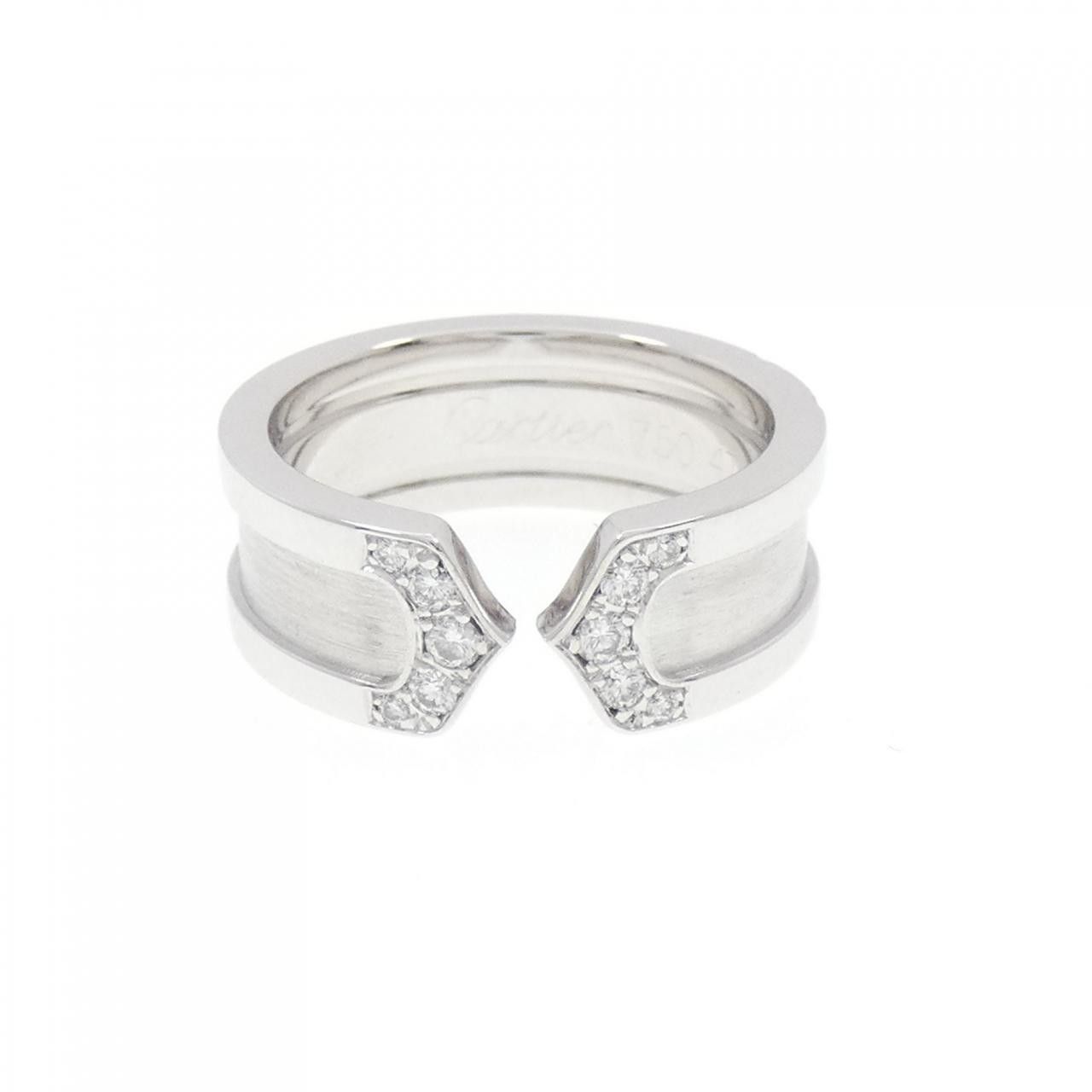 Cartier Cartier Cartier C2 750 White Gold Diamond Ring Size 7 Precious Metal Ring B4044200 DUTY FREE for USA Size ONE SIZE - 2 Thumbnail