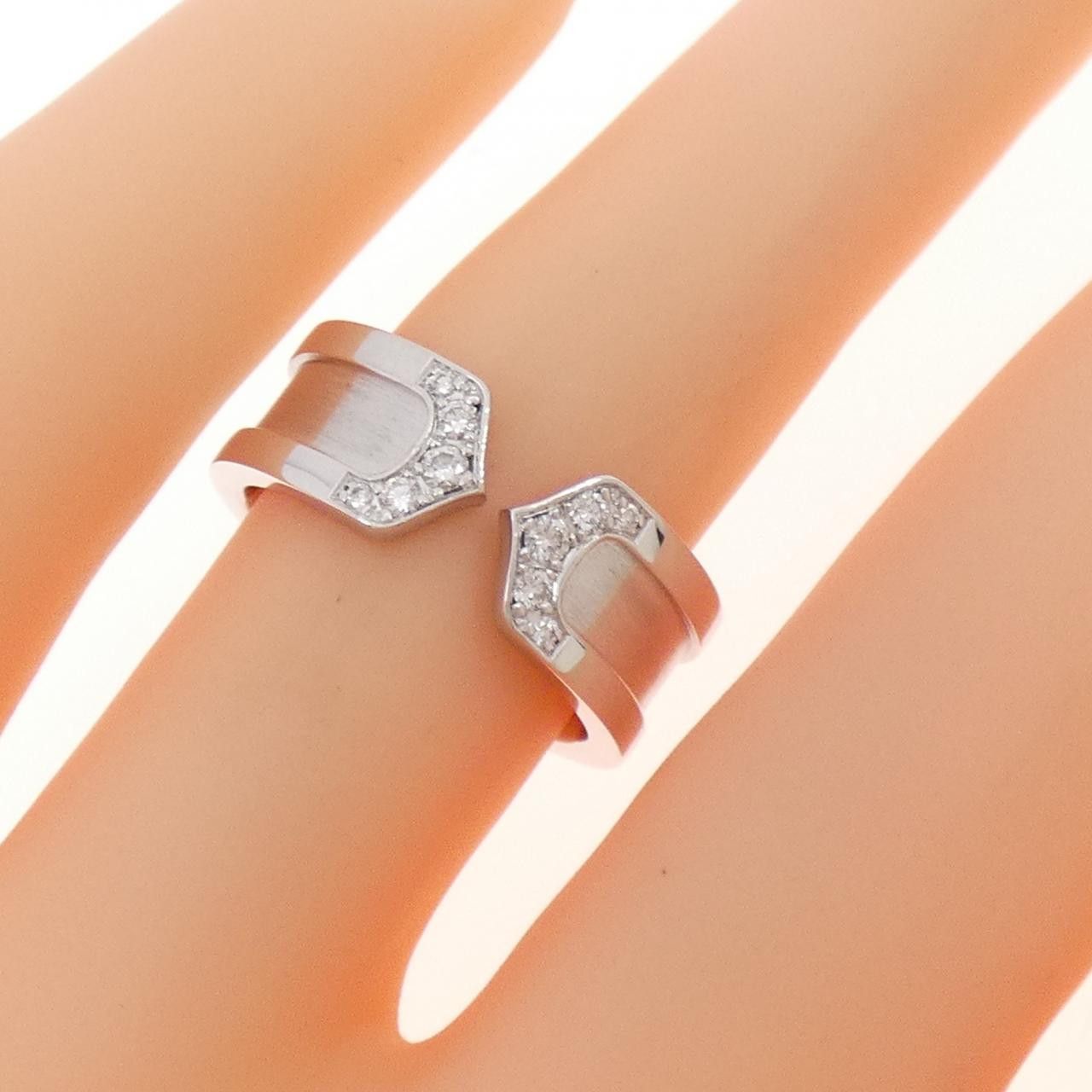 Cartier Cartier Cartier C2 750 White Gold Diamond Ring Size 7 Precious Metal Ring B4044200 DUTY FREE for USA Size ONE SIZE - 5 Thumbnail
