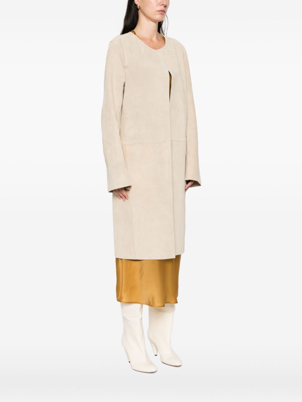 Toteme SUEDE LEATHER COAT Size XS / US 0-2 / IT 36-38 - 4 Thumbnail