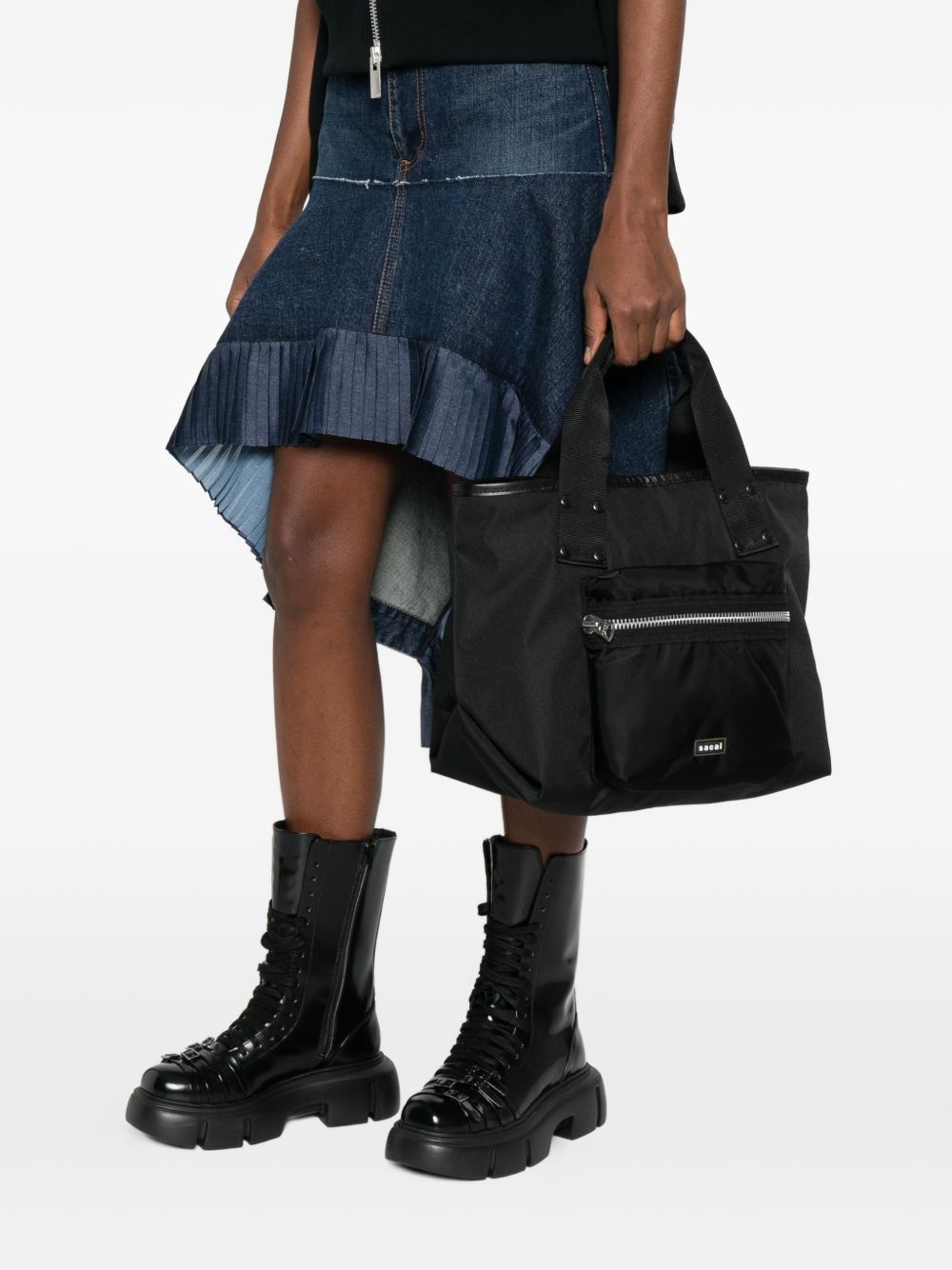 Sacai POCKET MEDIUM NYLON TOTE Size ONE SIZE - 2 Thumbnail