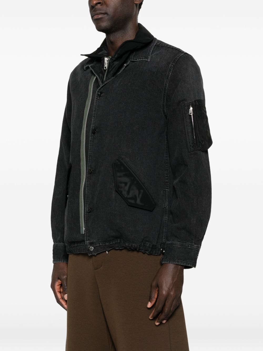 Sacai DENIM AND NYLON JACKET Size US M / EU 48-50 / 2 - 5 Thumbnail