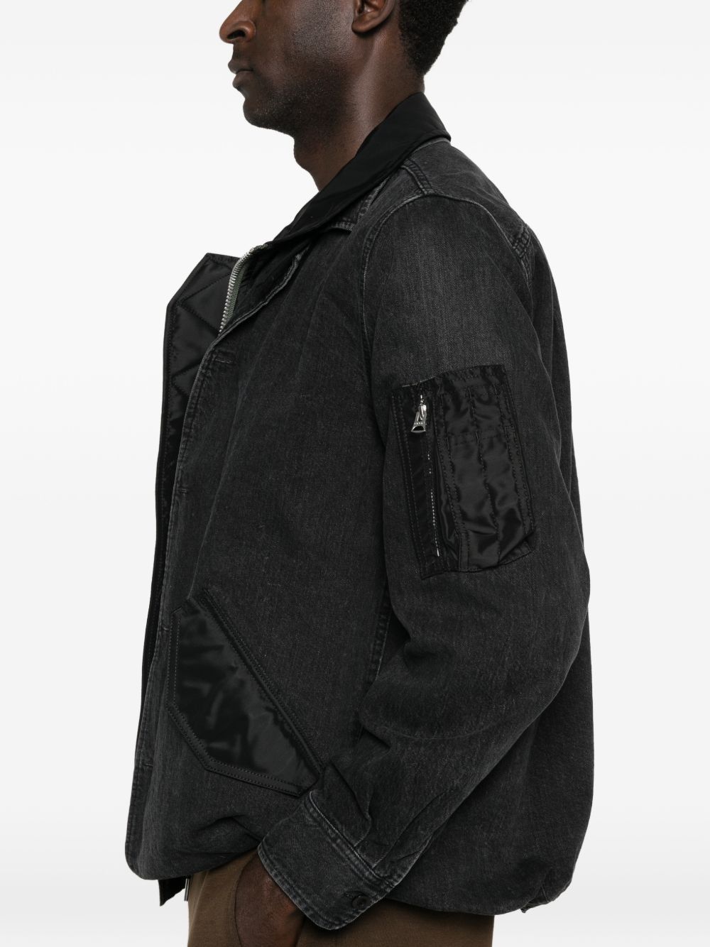 Sacai DENIM AND NYLON JACKET Size US L / EU 52-54 / 3 - 3 Thumbnail