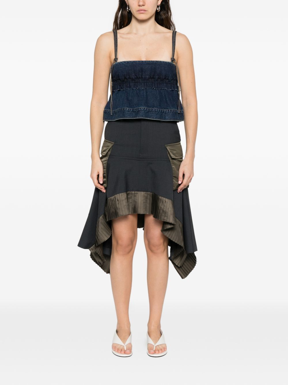 Sacai DENIM TANK TOP Size S / US 4 / IT 40 - 2 Thumbnail