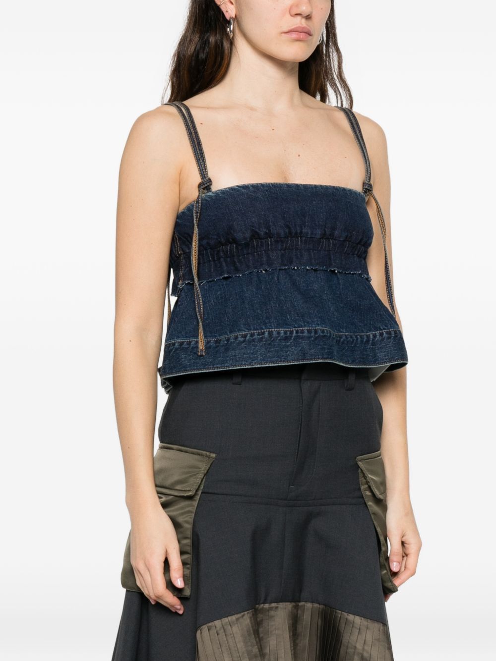 Sacai DENIM TANK TOP Size S / US 4 / IT 40 - 3 Thumbnail